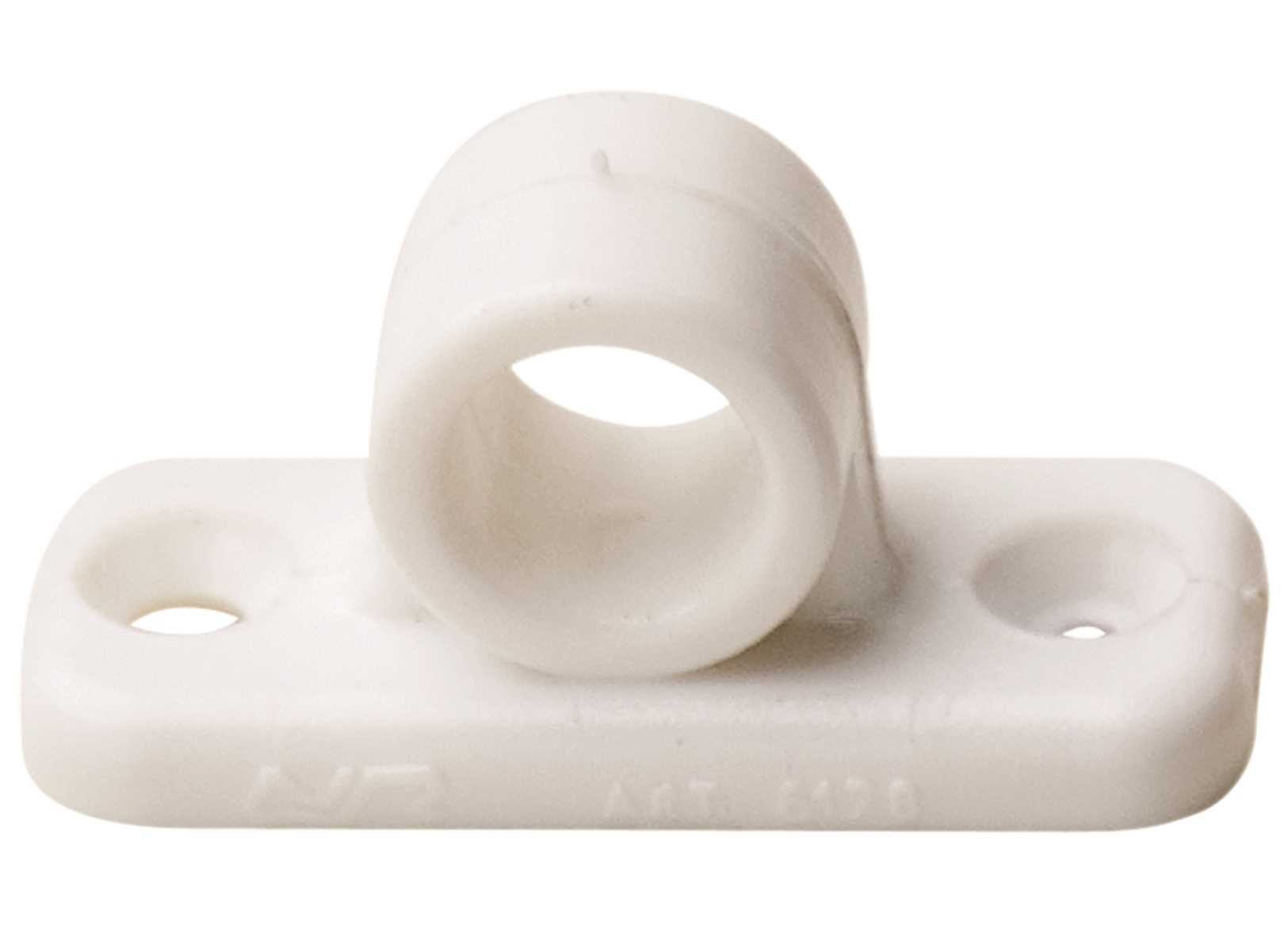 Image Gancetto Passante 15x30mm in Nylon Bianco