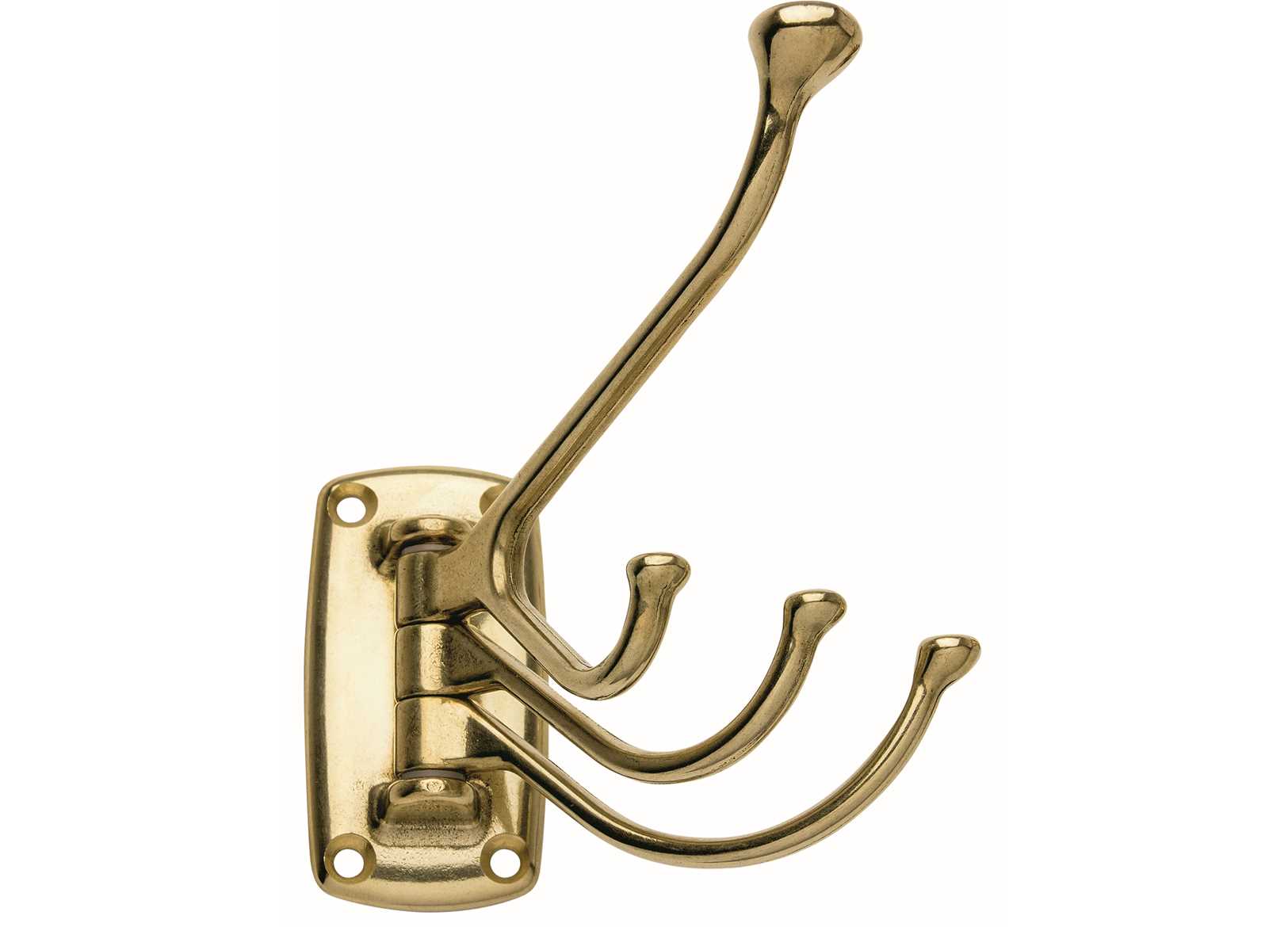 Image Appendiabiti a 4 Ganci in Ottone Lucido