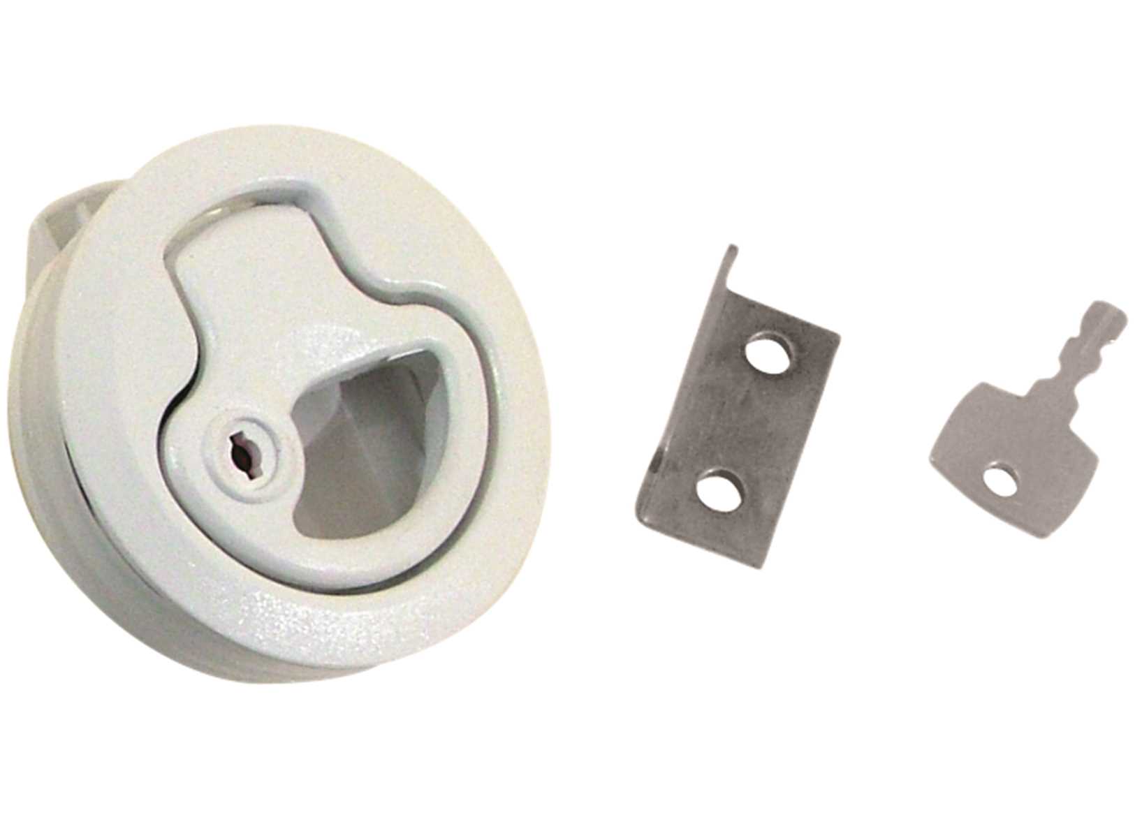 Image White Nylon Jf Push Latch for Drawers and Hatches &Oslash;60mm