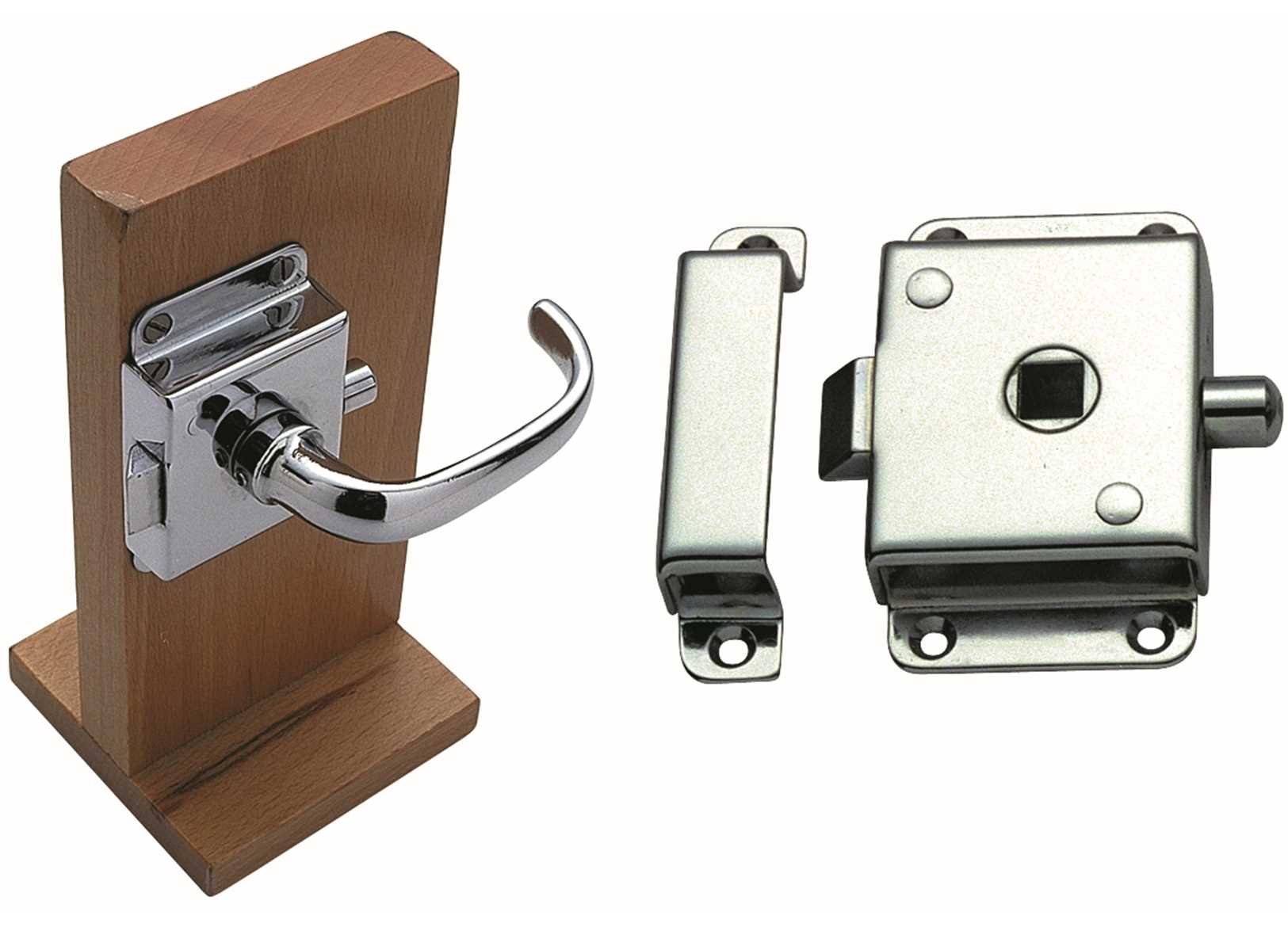 Image 3656A Chromed Brass Inner Dead-bolt Rimlock