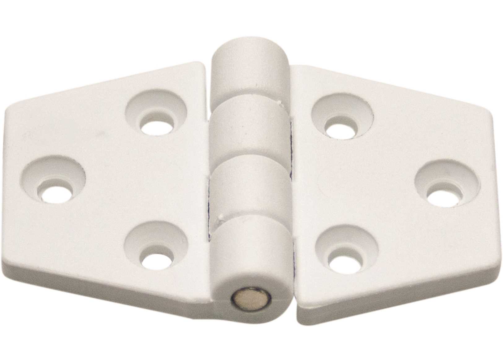 Image Cerniera a Biscotto 40x63mm in Plastica Bianca