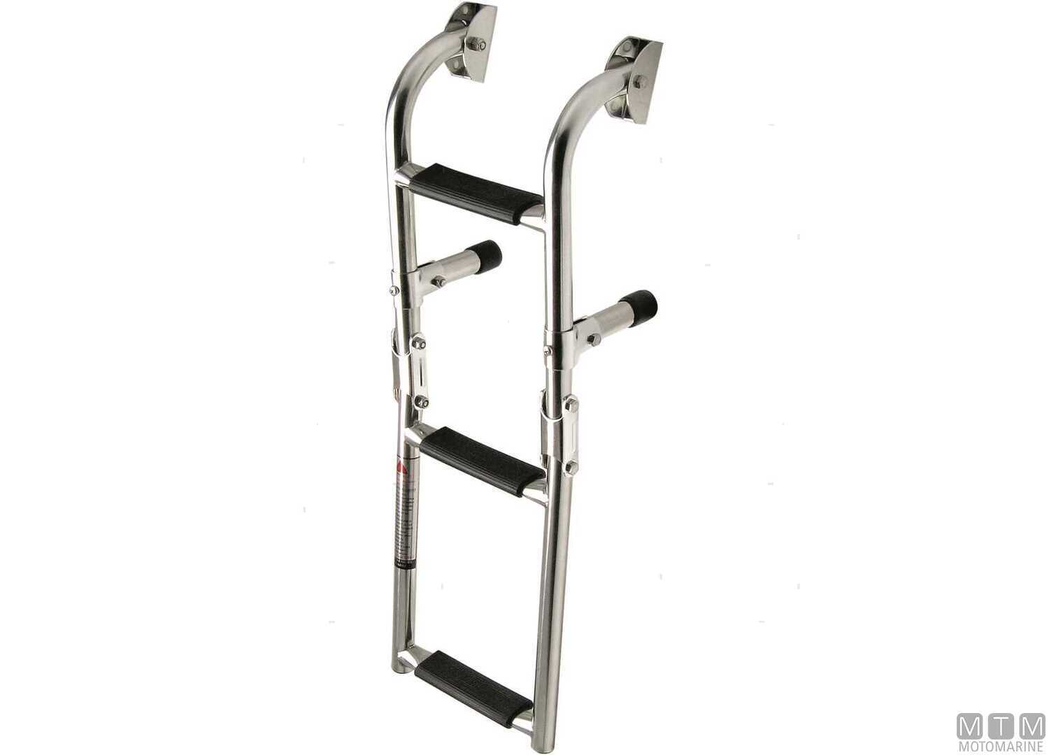 Image Scaletta Pieghevole Mini a 3 Gradini Acciaio Inox 316