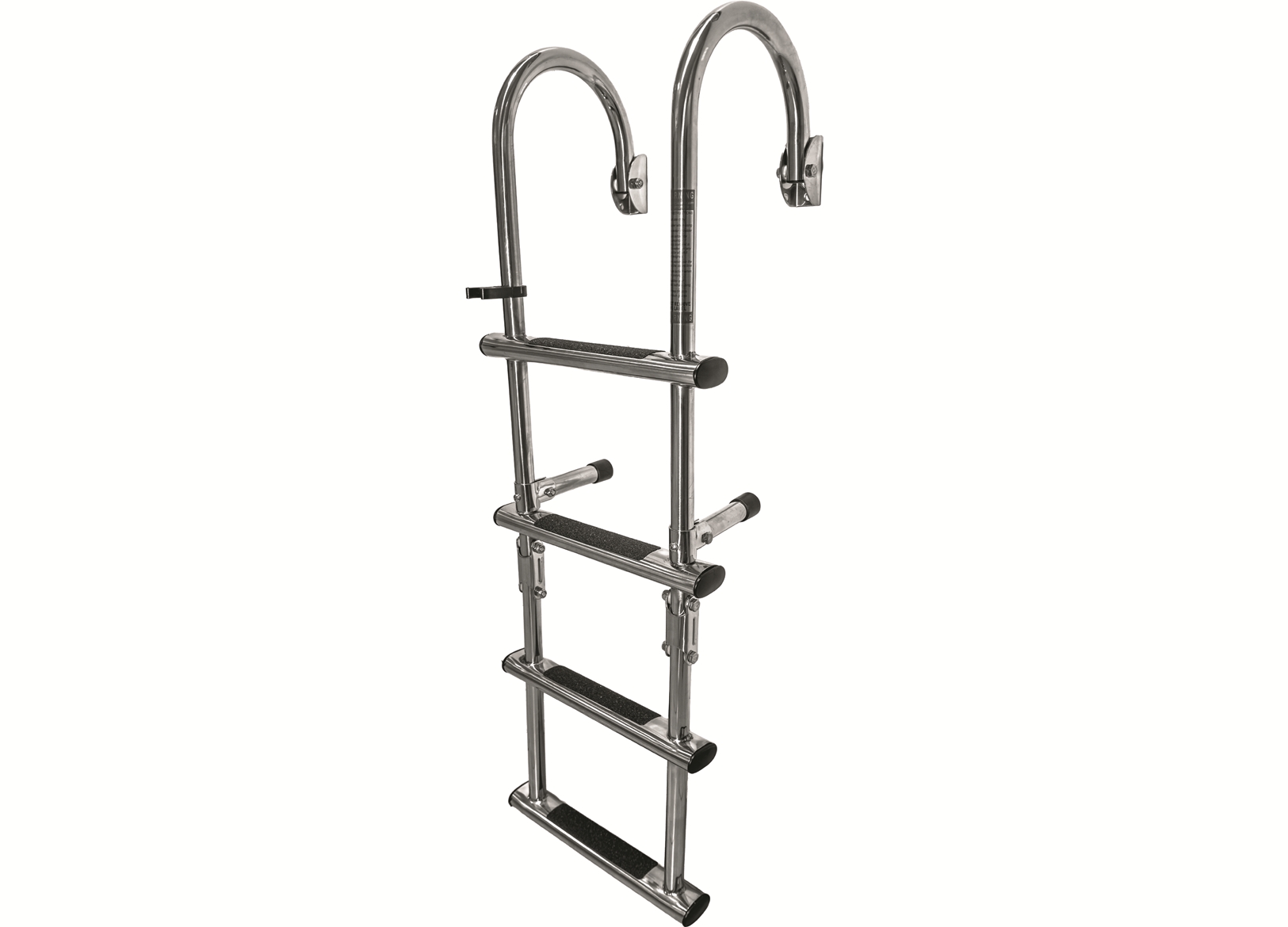 Image Scaletta Pieghevole a 4 Gradini con Passamano Acciaio Inox 316