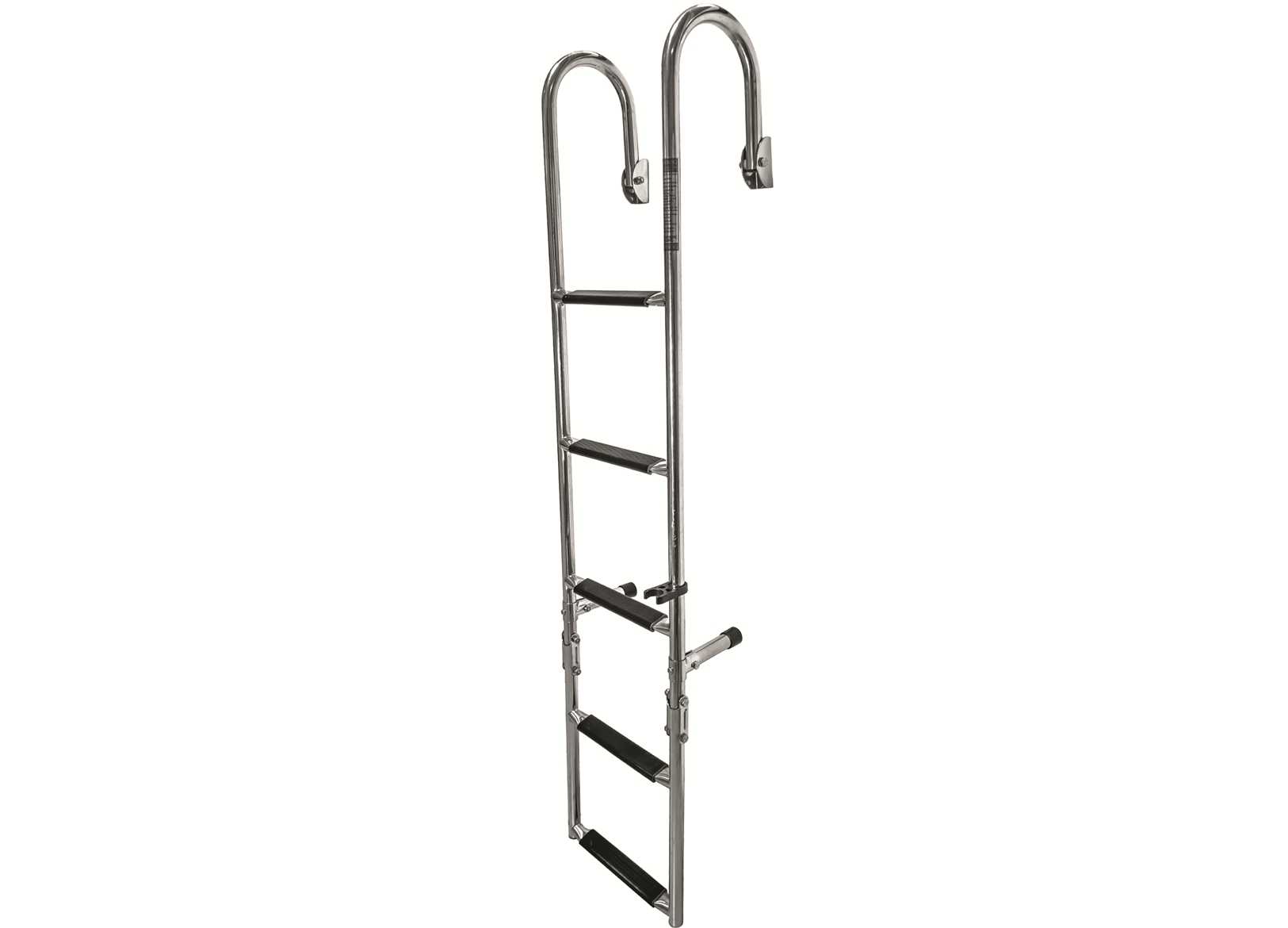 Image Scaletta Pieghevole a 5 Gradini con Passamano Acciaio Inox 316