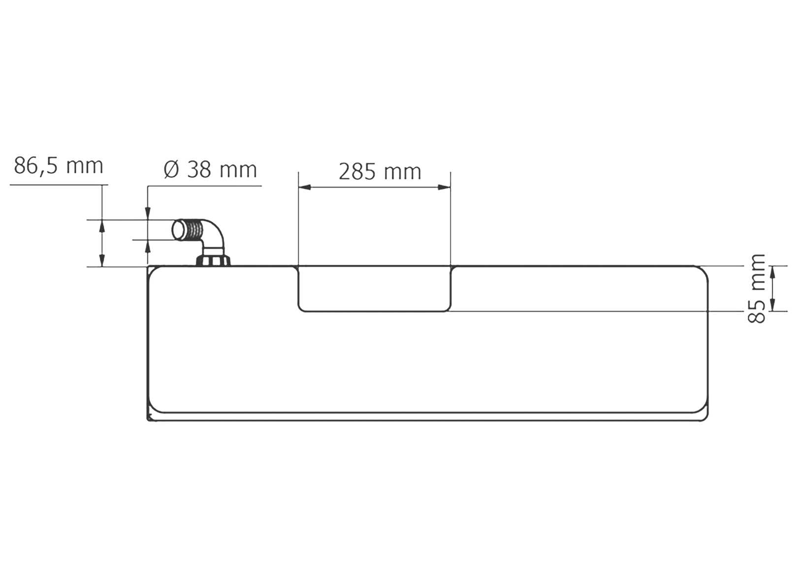 Fresh Water Tank Flat 71L Green Line Pump Kit-img1531271_3.jpg