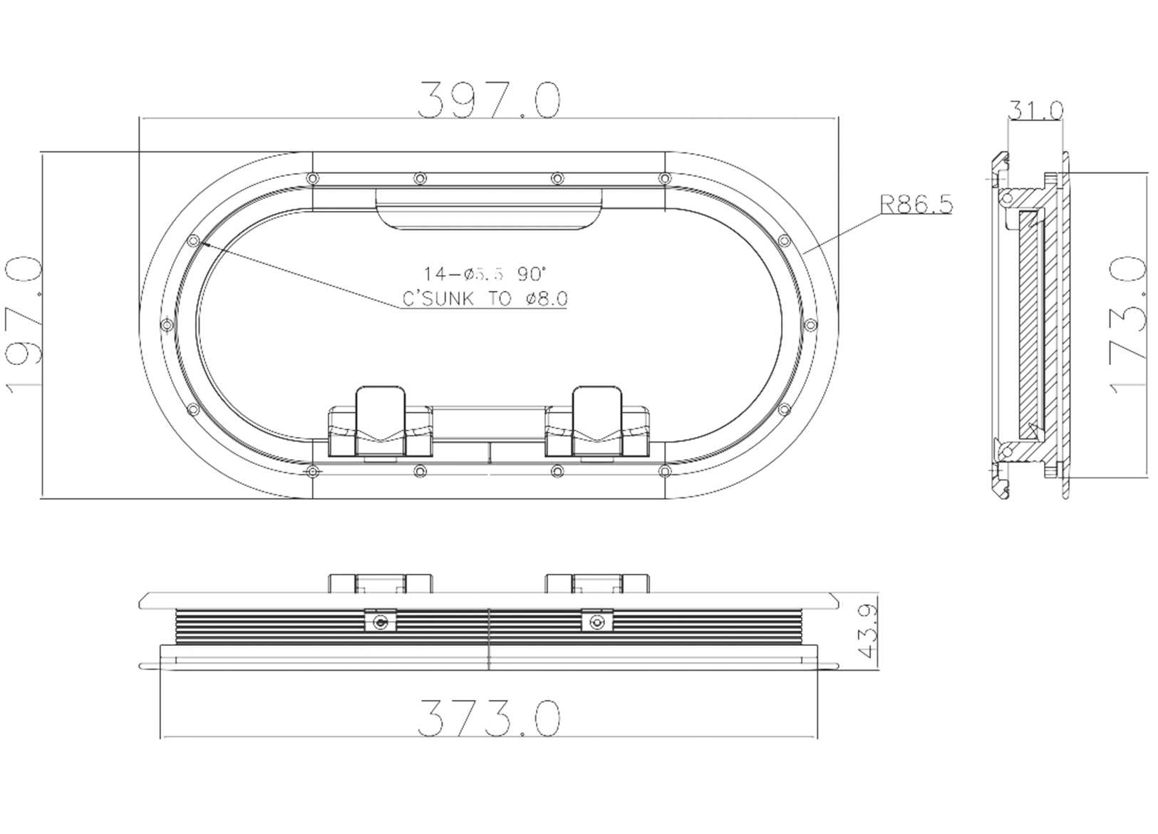 Oblo' Ovale MTM G-type 397x197mm in Alluminio-img1620002_.jpg
