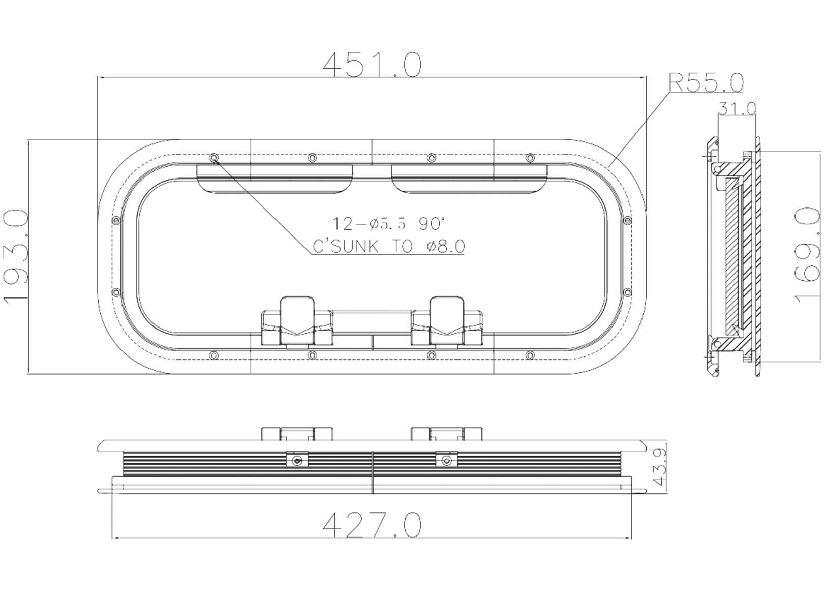 Oblo' Quadro MTM G-type 451x193mm in Alluminio-img1620003_.jpg