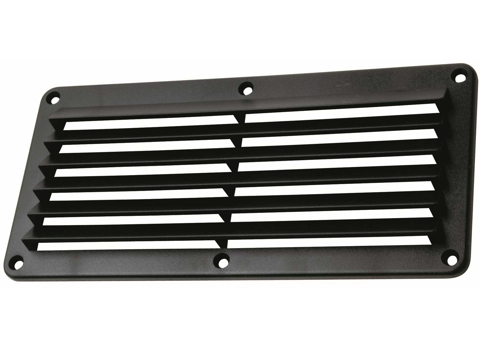 Image Large Black Plastic Air Vent 260x125 Mm