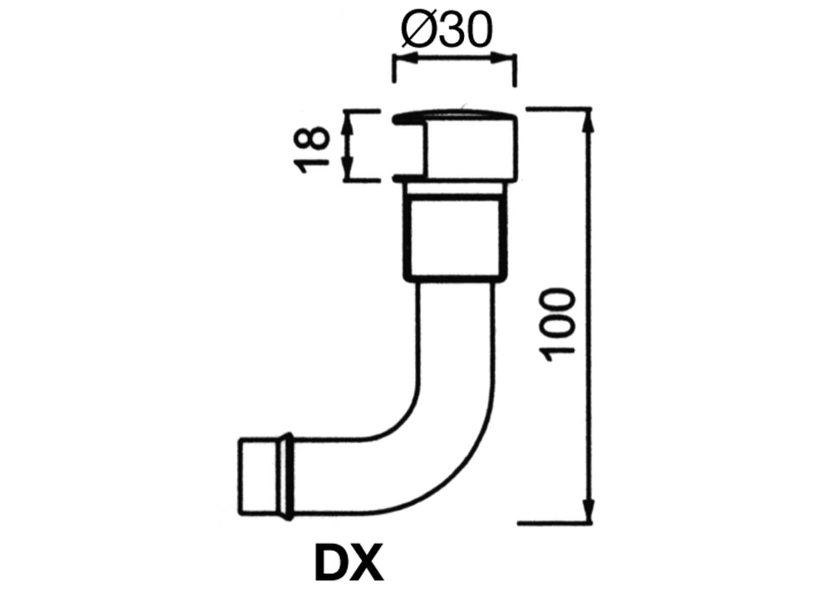 Rina Approved Chromed Brass 90° Right Bent Vent D20 Mm-img1710315_.jpg