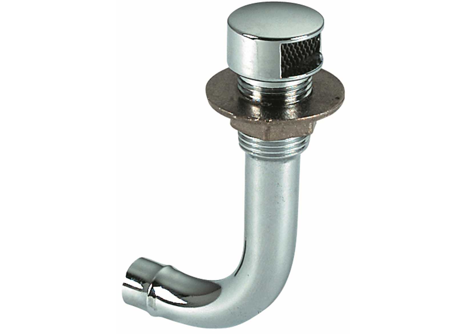 Image Rina Approved Chromed Brass 90&deg; Left Bent Vent D20 Mm