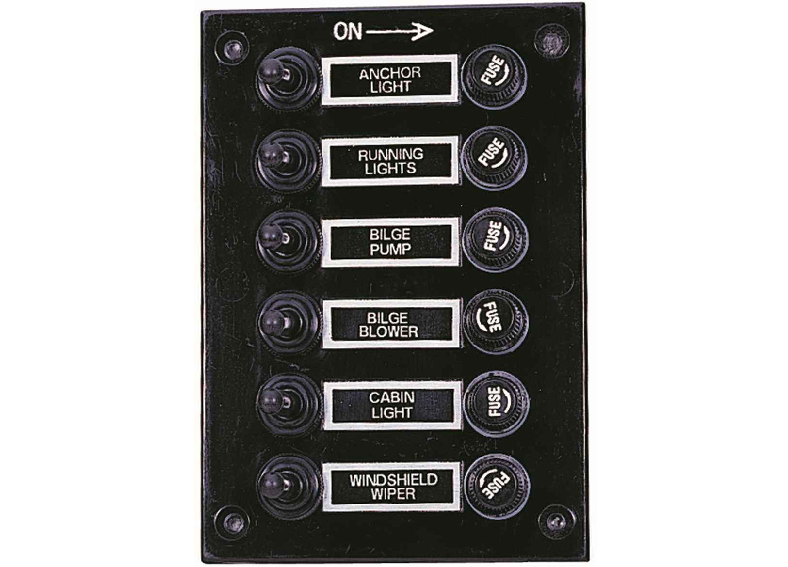 Image Pannello Con Interruttori a Leva 6 Posizioni 115x165mm