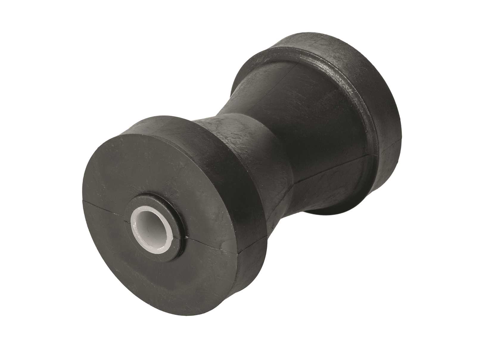 Image Rullo Centrale in Gomma per Carrelli 130x80mm Foro &Oslash;15mm