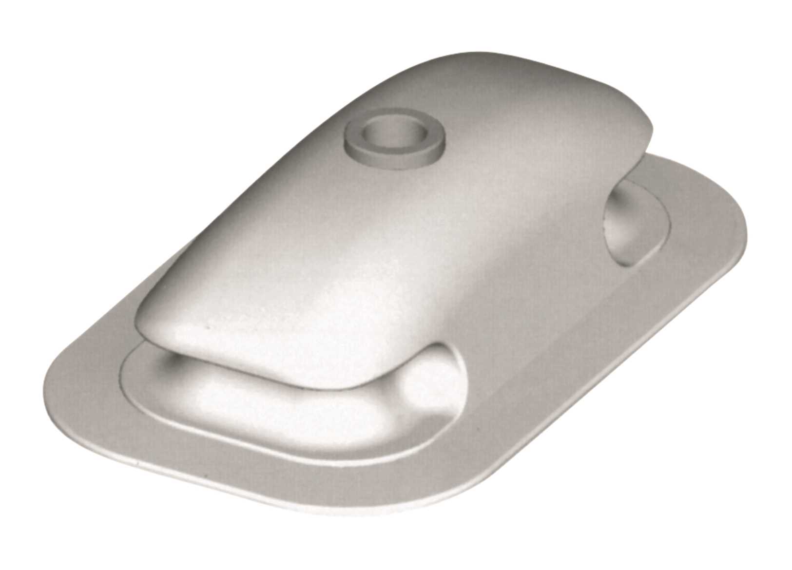 Image Piastra con Perno Scalmiera in Gomma Grigia