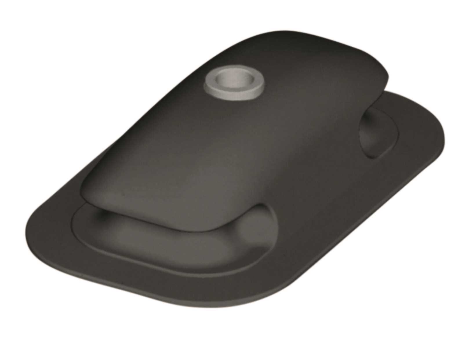 Image Piastra con Perno Scalmiera in Gomma Nera