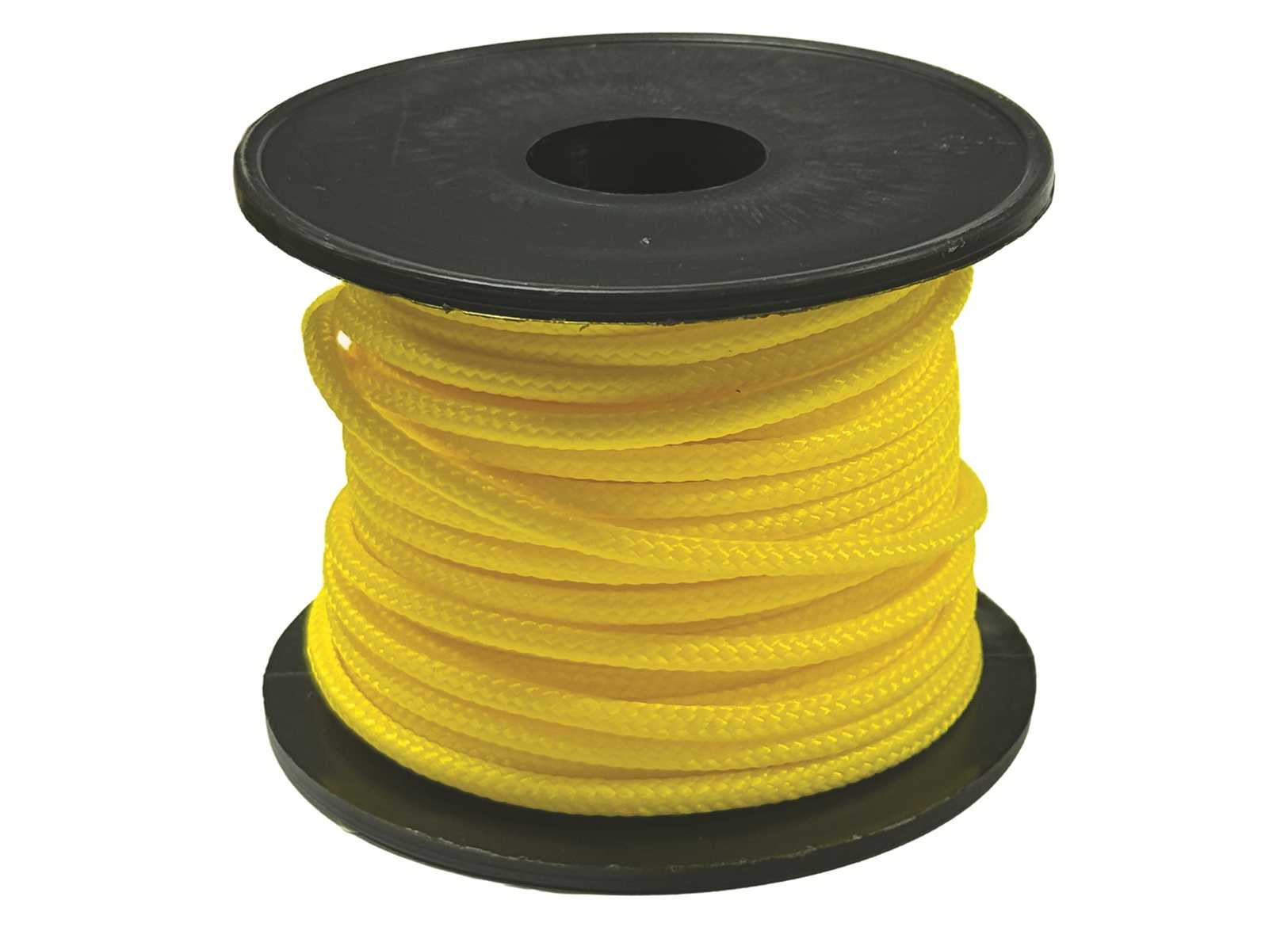 Image Yellow Polypropylene Braided Rope Spool &Oslash;2mm 30m