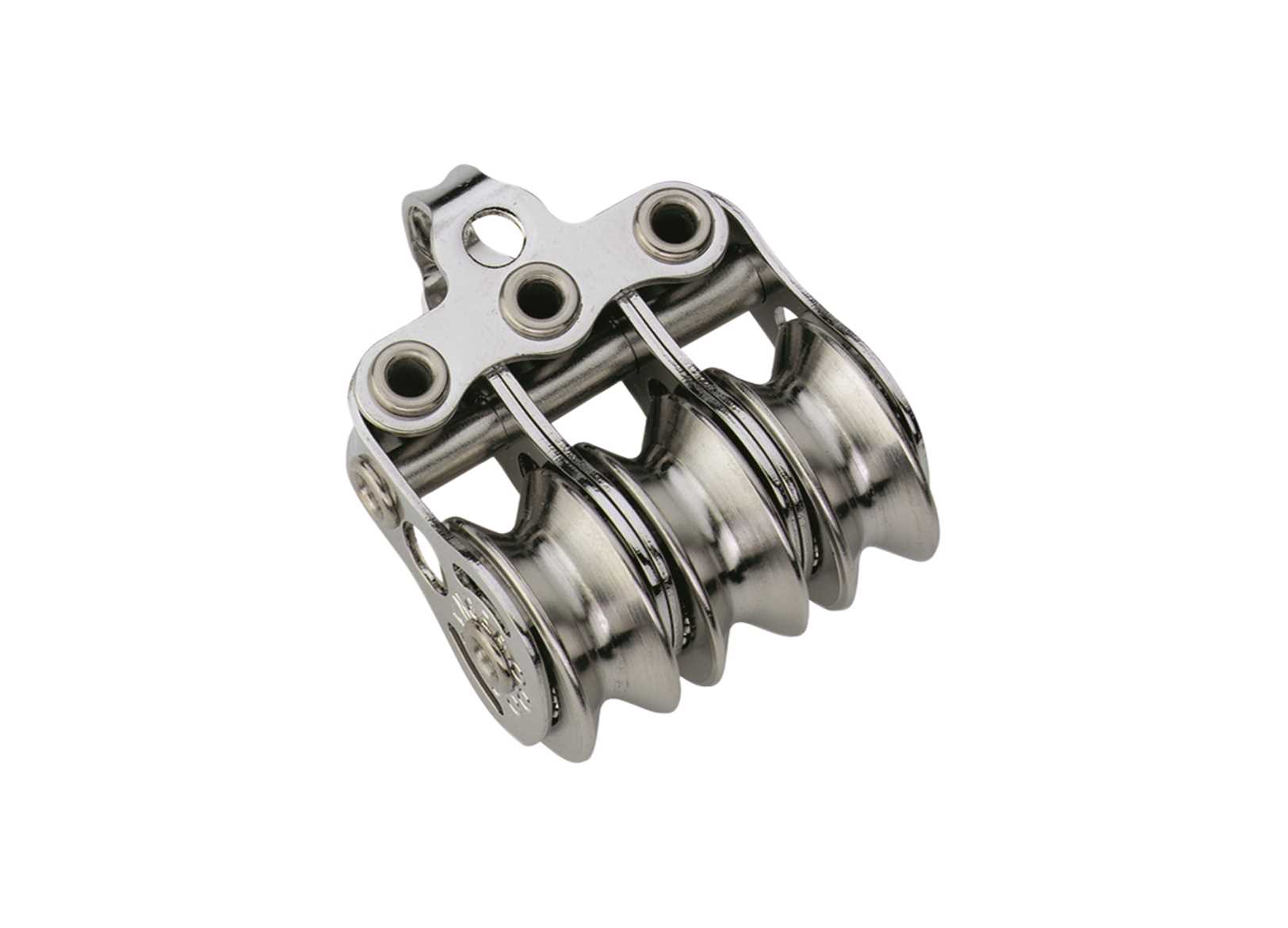 Image Bozzello Triplo Hs Inox Puleggia su Sfere &Oslash;19mm