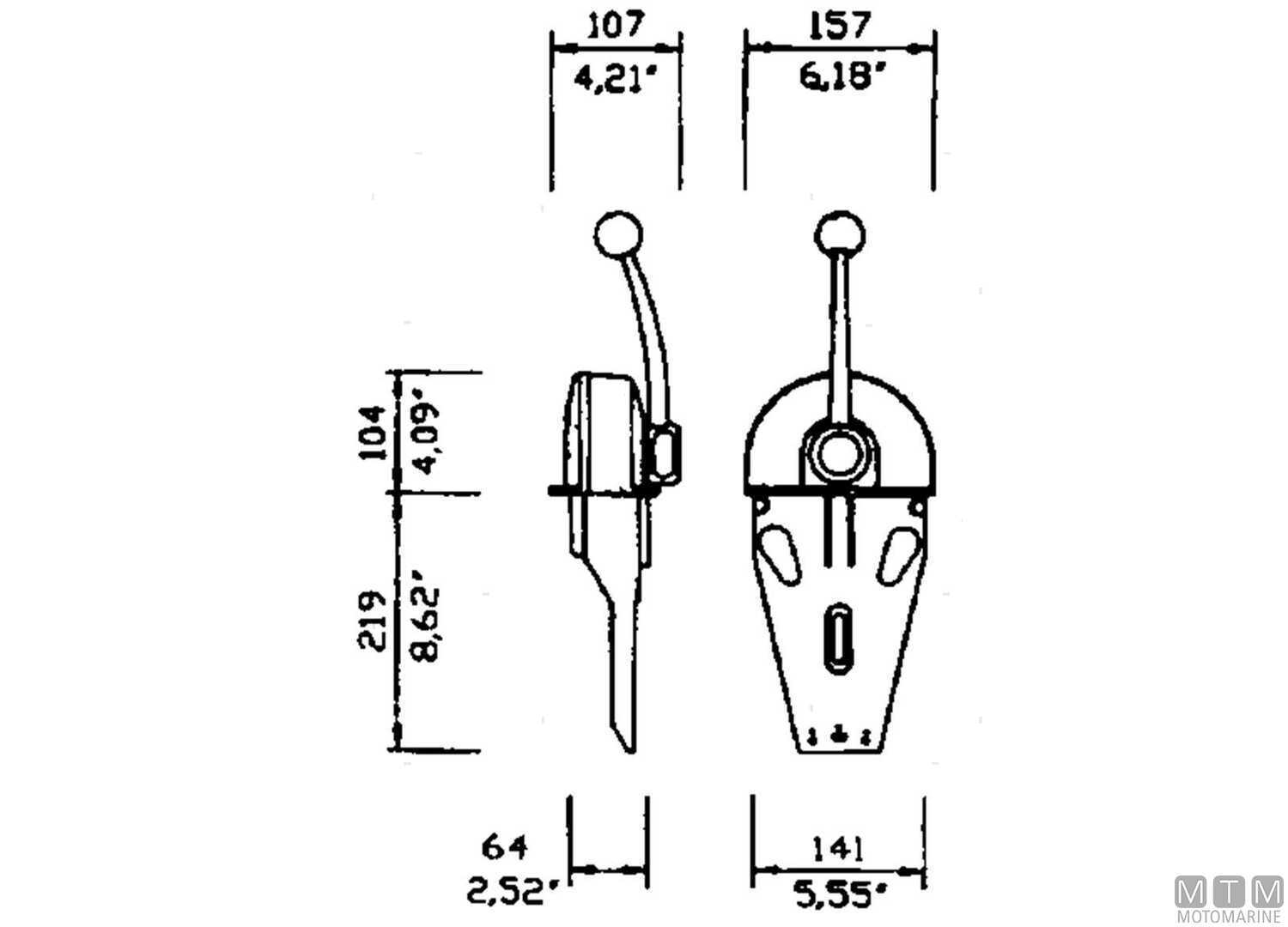 Comando Monoleva Doppia Azione Ultraflex B103 per Plancia-img4610103_3.jpg