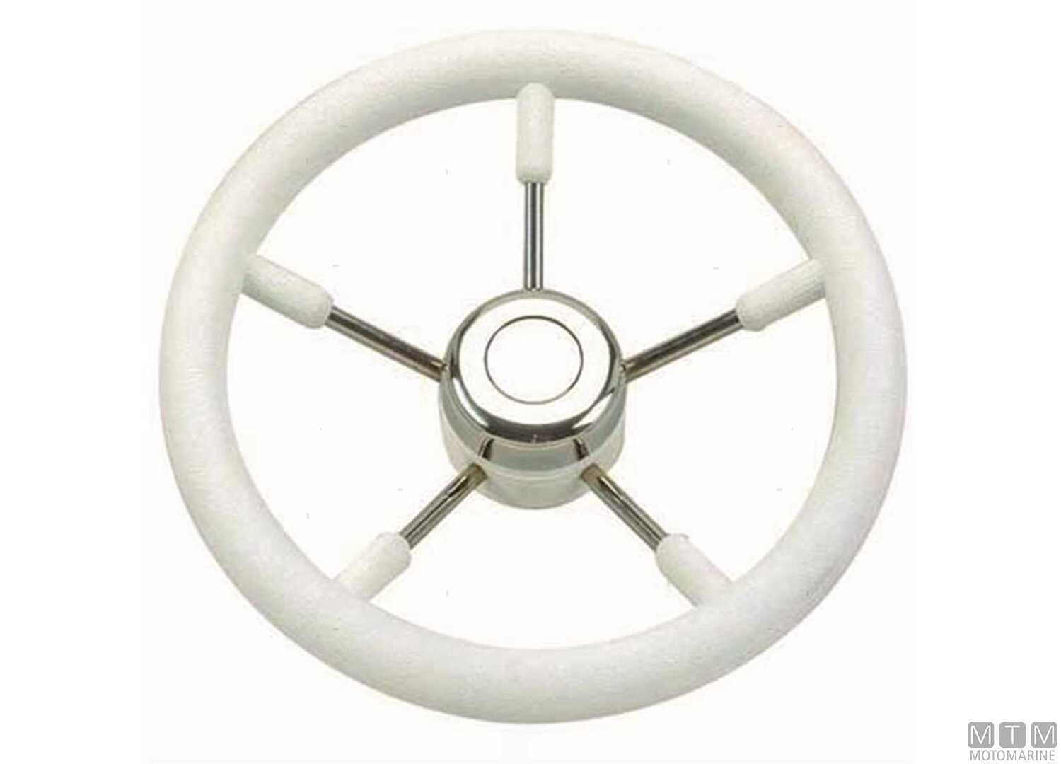 Image Stainless Steel White Polyurethane Steering Wheel &Oslash;400mm
