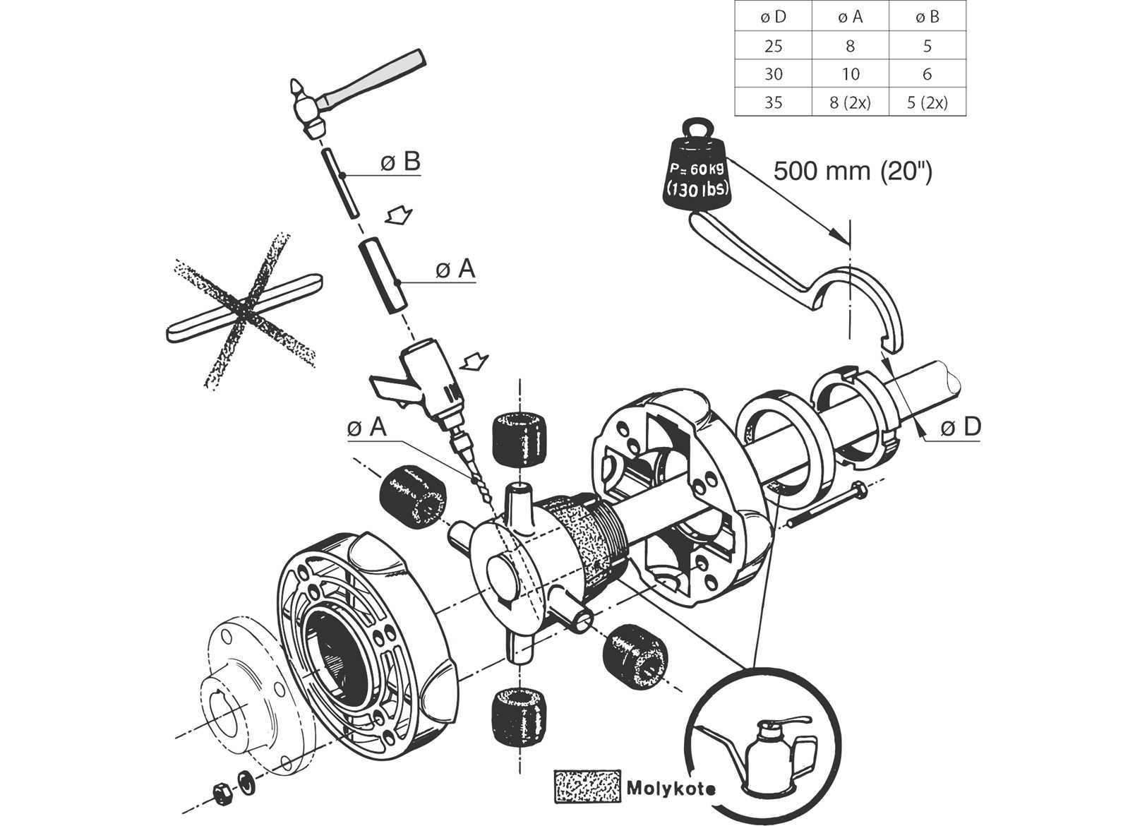 Vetus Type 6 Flexible Coupling Shaft 30mm Ø137mm-img4820530_2.jpg