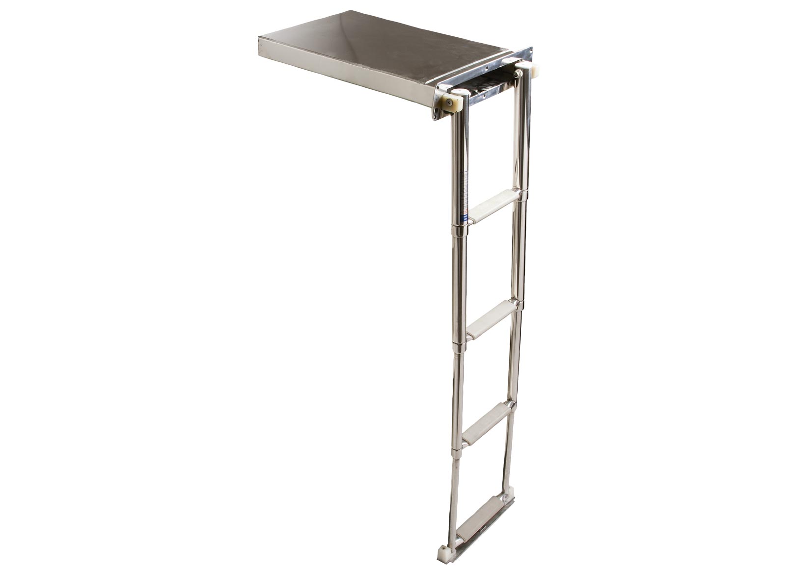 Image Scaletta Estraibile in Box a 4 Gradini Acciaio Inox 316