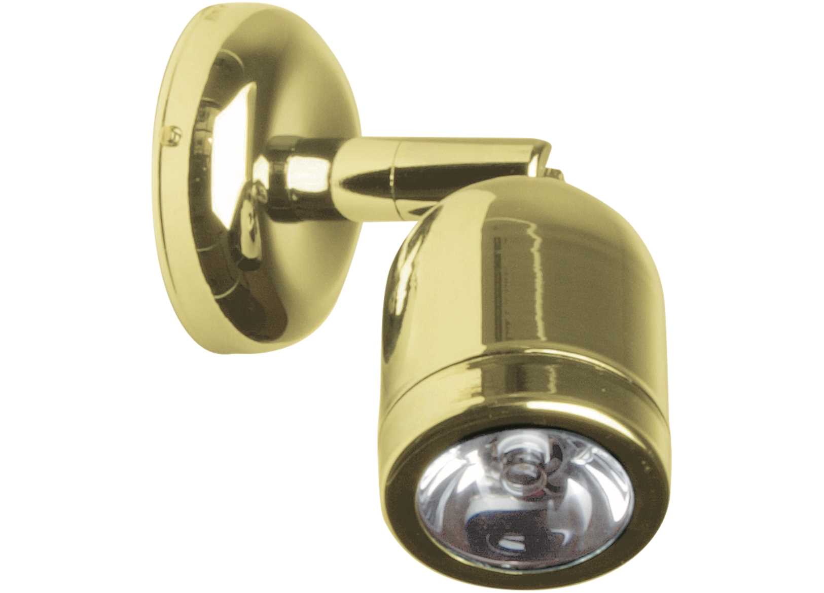 Image Luce Led Spot Orientabile in Ottone Lucido 8-30V