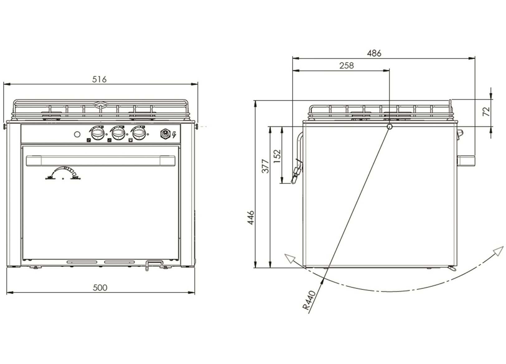 Gas Cooker 2 Burners Oven Can Stainless Steel 18/8-img1504072_3.jpg