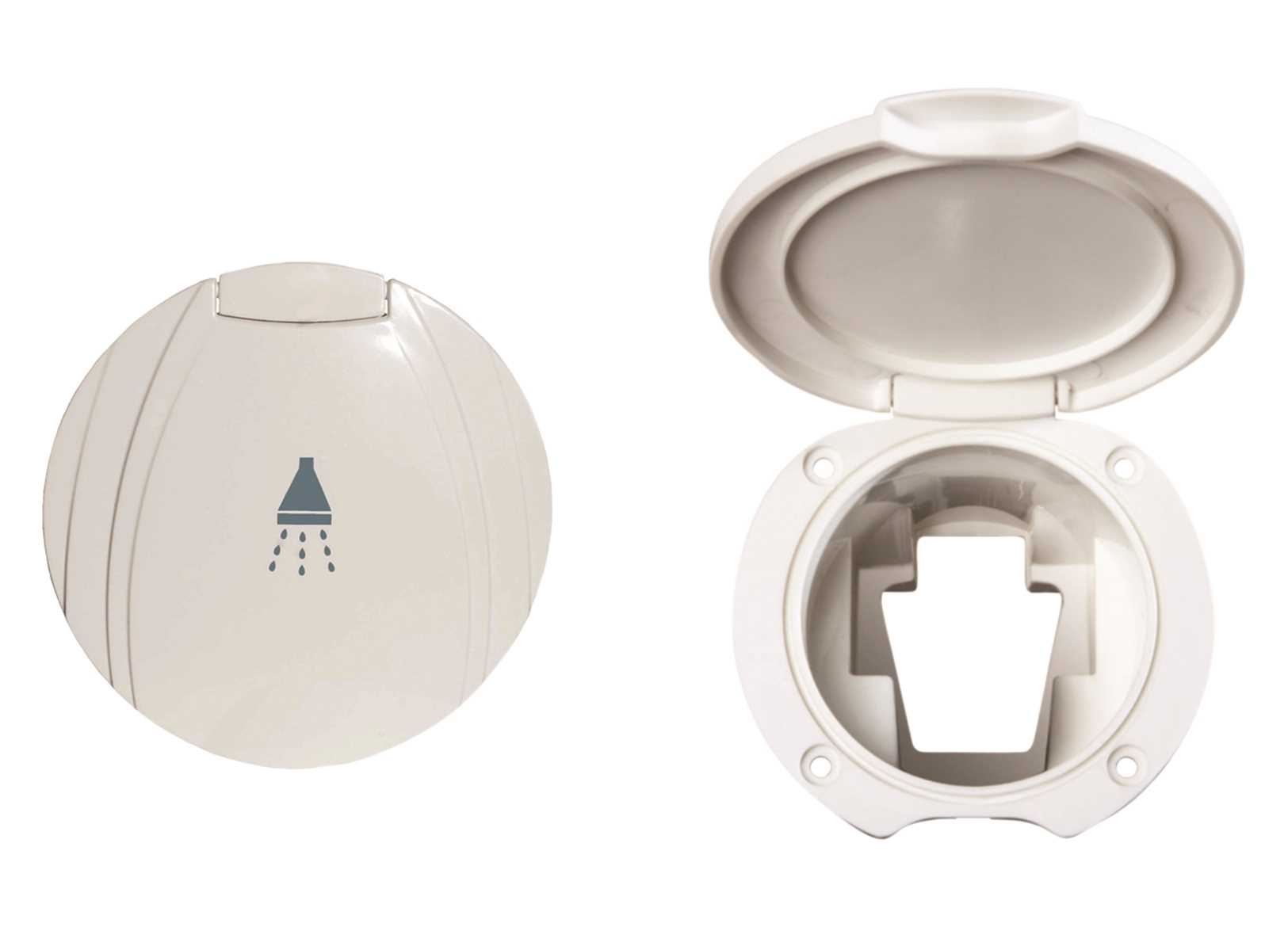 Image Box Doccetta Tondo Incasso Verticale e Orizzontale ABS Bianco