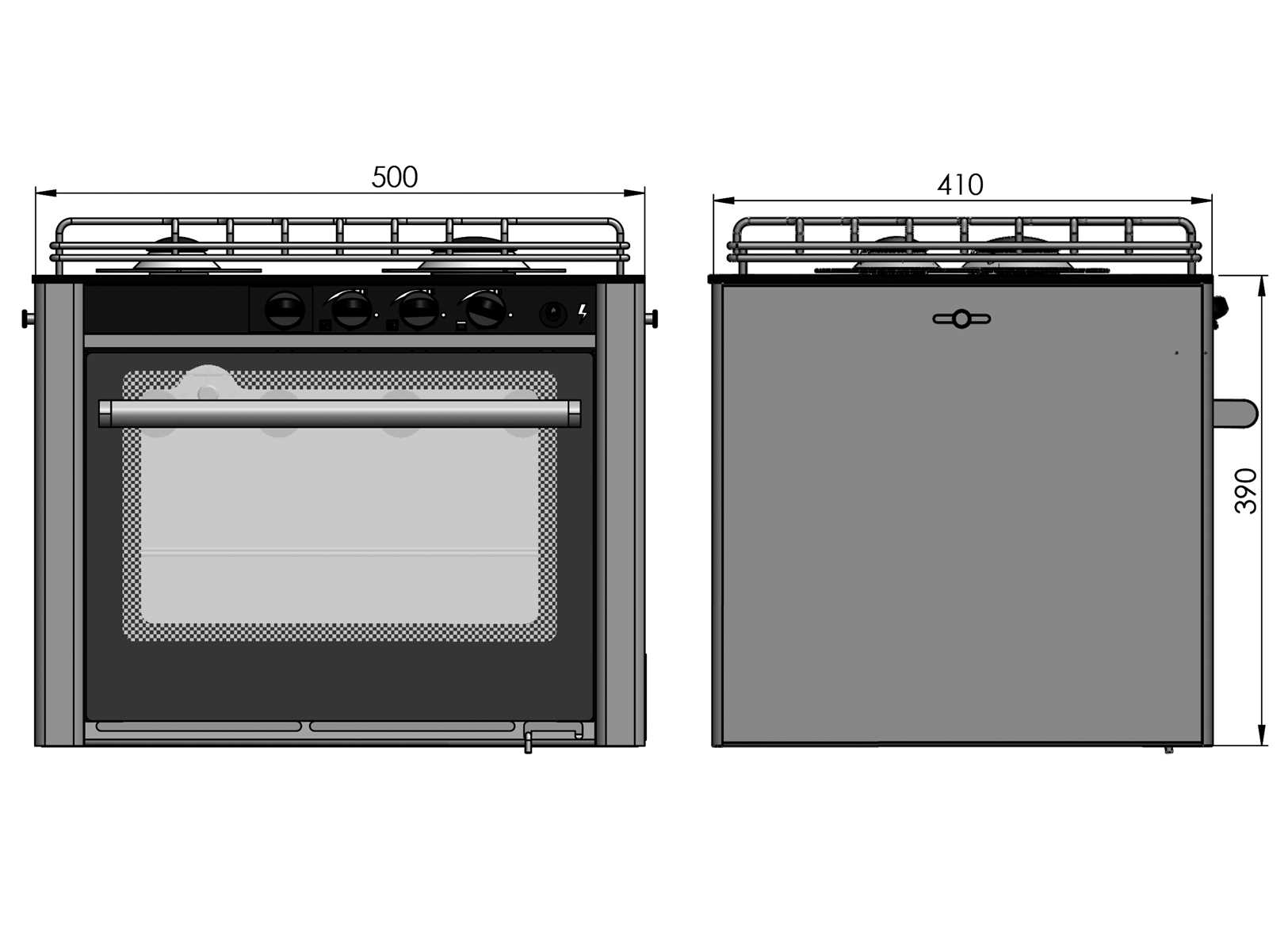 Cucina a Gas 3 Fuochi e Forno Can Inox 18/8-img1504073_.jpg