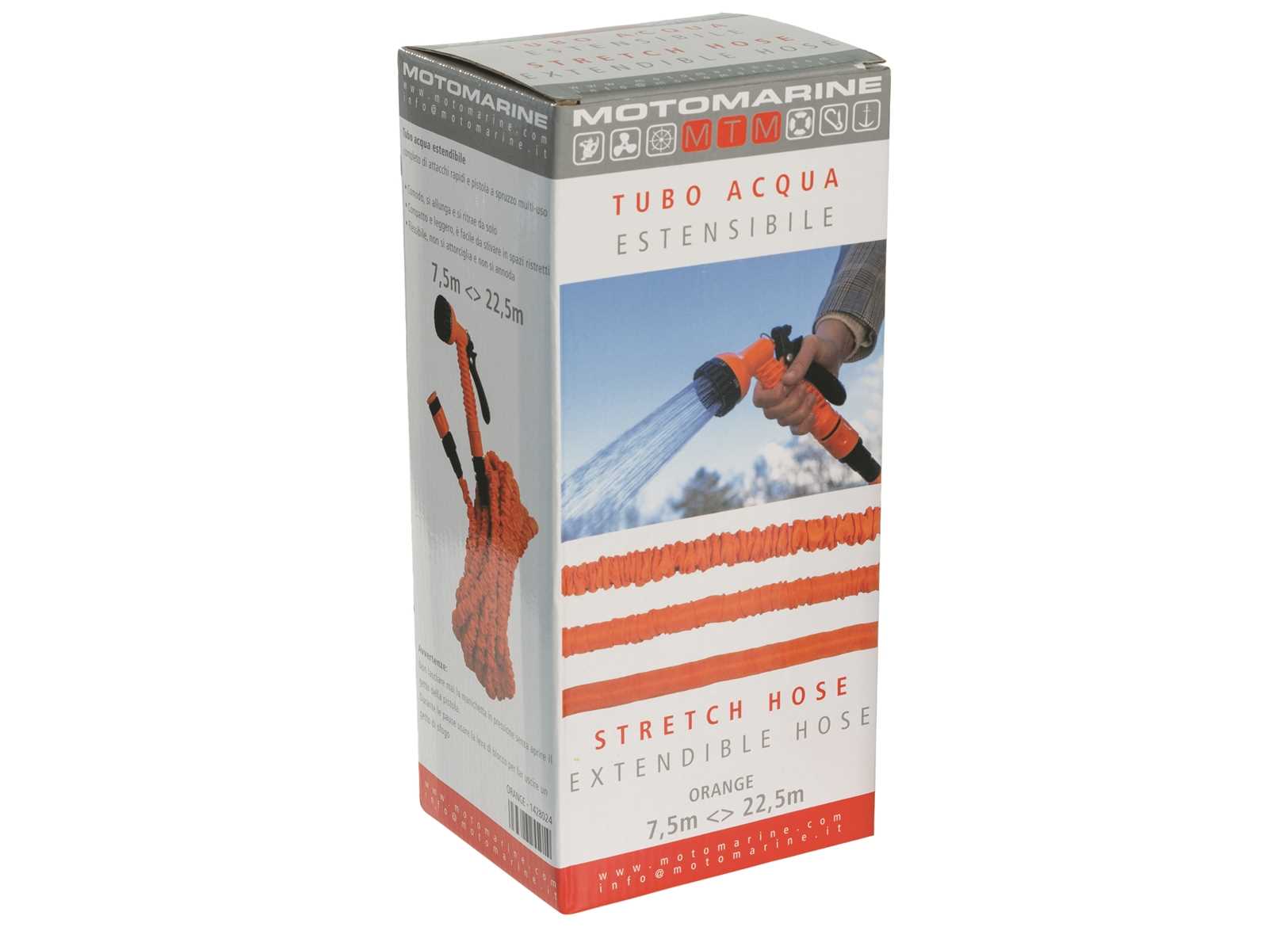 Image Stretch Hose Extendable Water Hose Orange 8<>22M