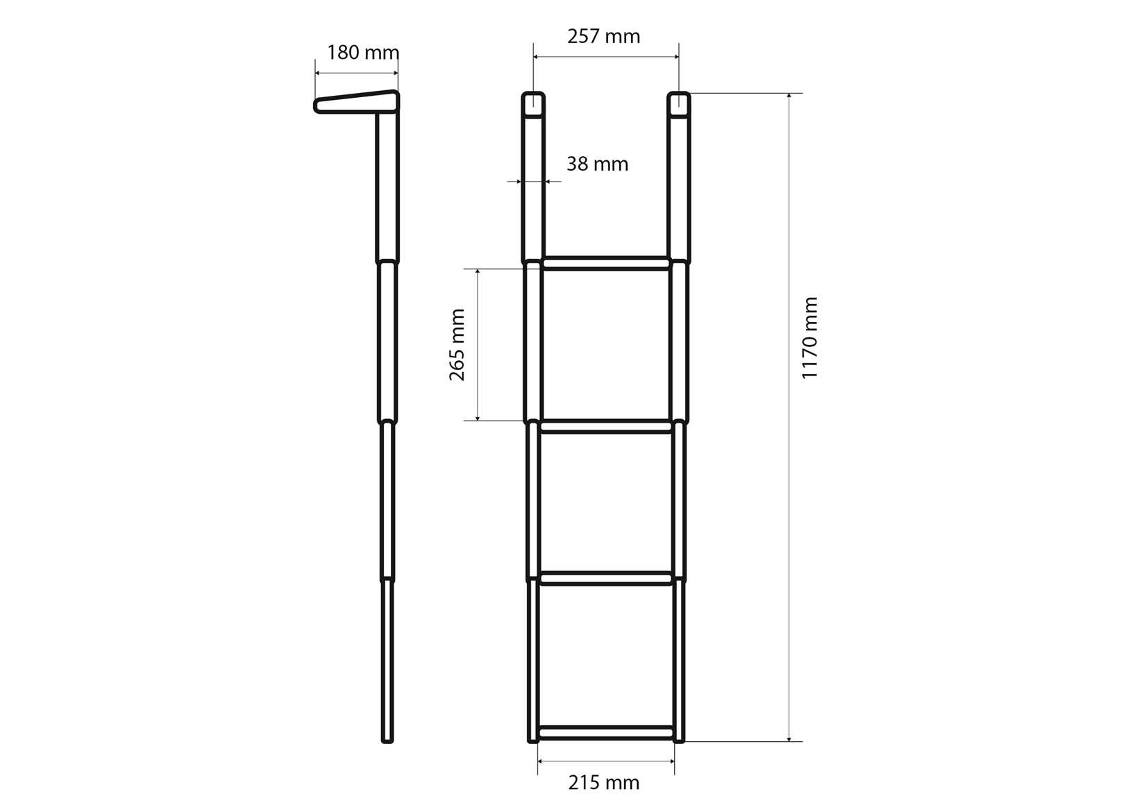 Slim over Platform Telescoping Ladder 4 Steps Stainless Steel 316-img0505434_2.jpg