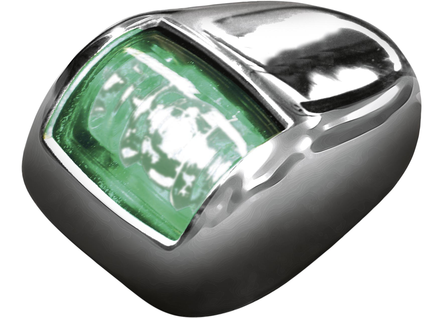 Image Fanale di Via Laterale Led Verde Orionis Rina in Acciaio Inox