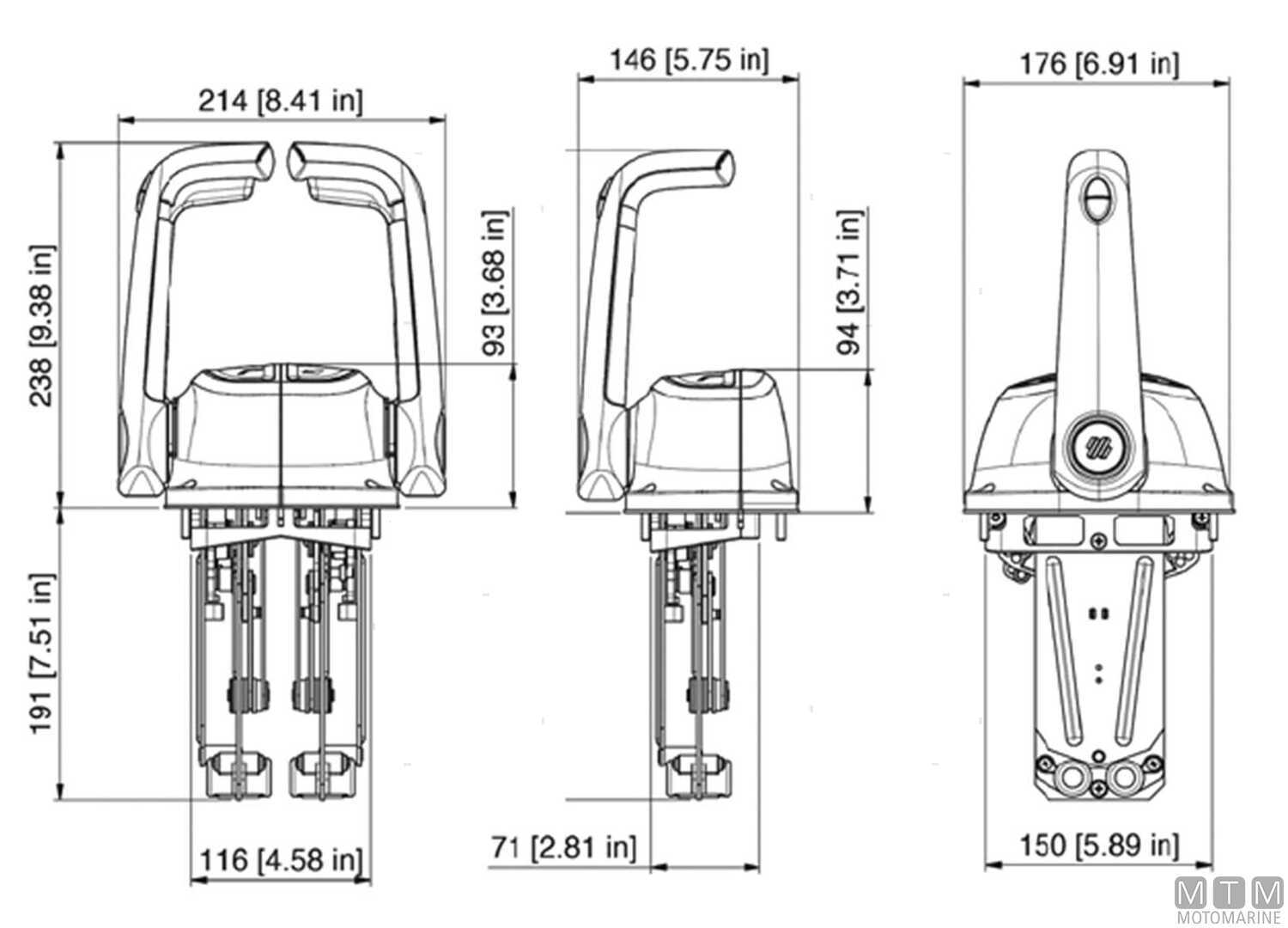 Comando Bileva Doppia Azione Ultraflex B502B per Plancia-img4610090_3.jpg