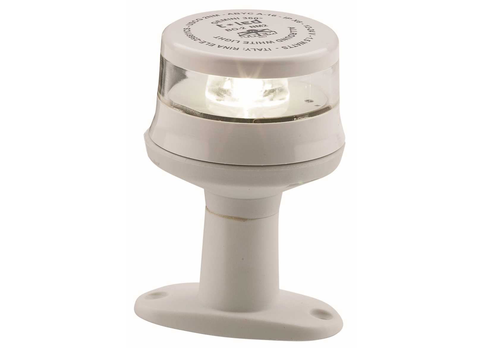 Image Led 360 White Navigation Light with Base White Body h110mm