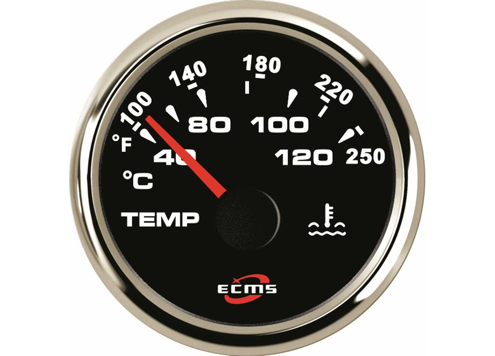 Image Water Temperature Gauge Black/chrome