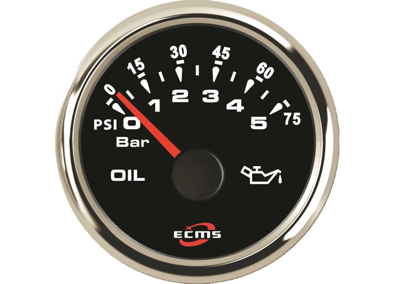 Image Oil Press Gauge 5B Black/chrome