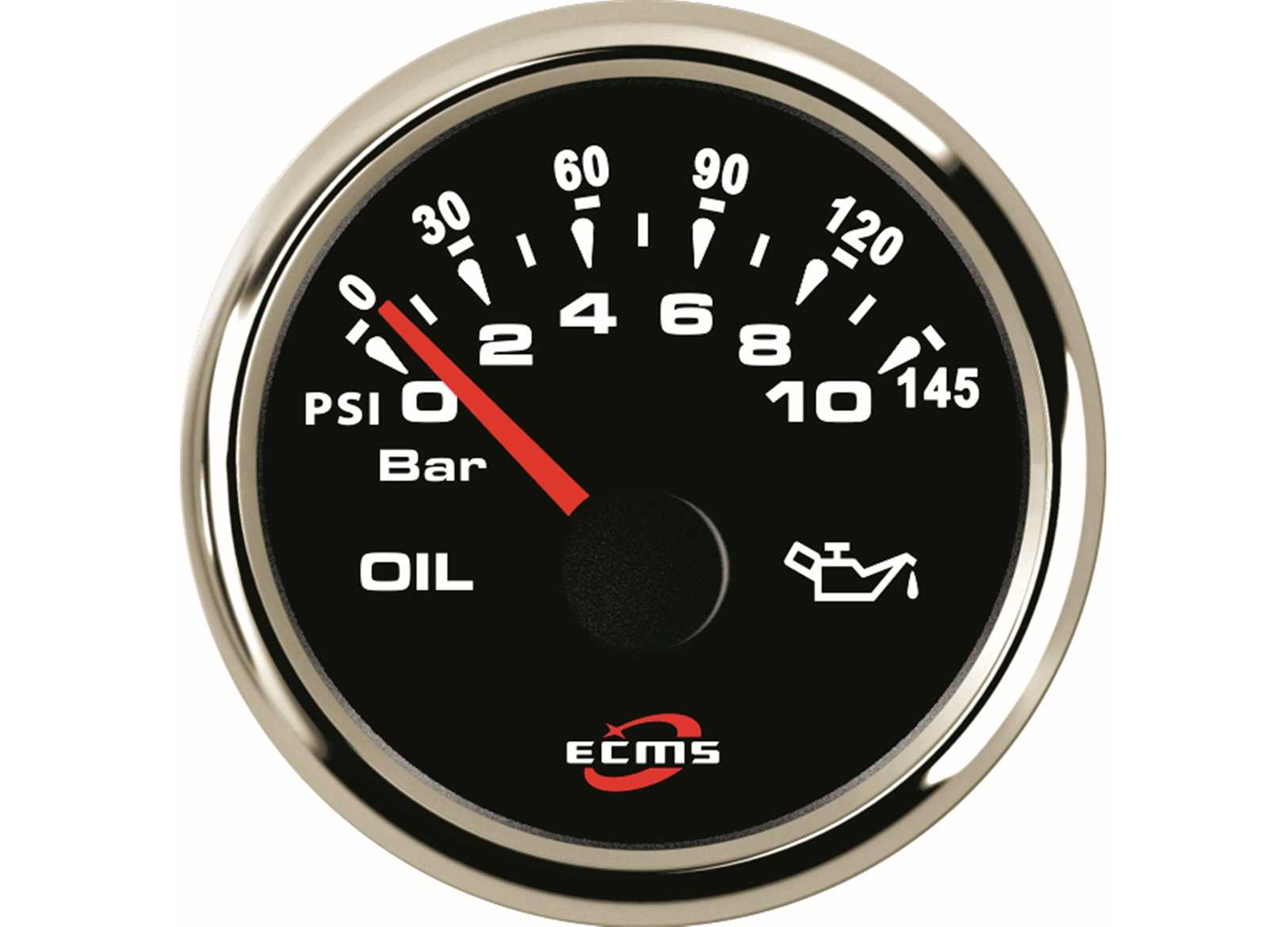 Image Oil Press Gauge 10B Black/chrome