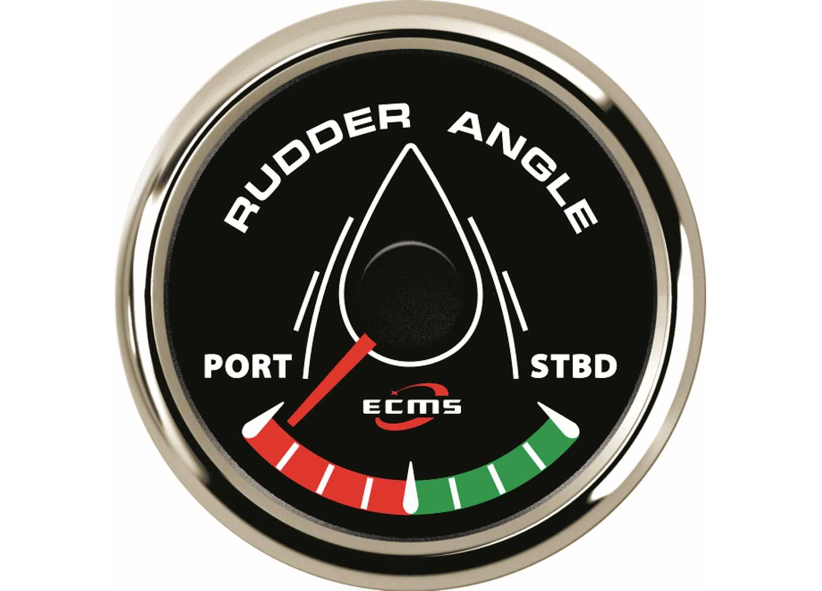 Image Rudder Angle Gauge Black/chrome