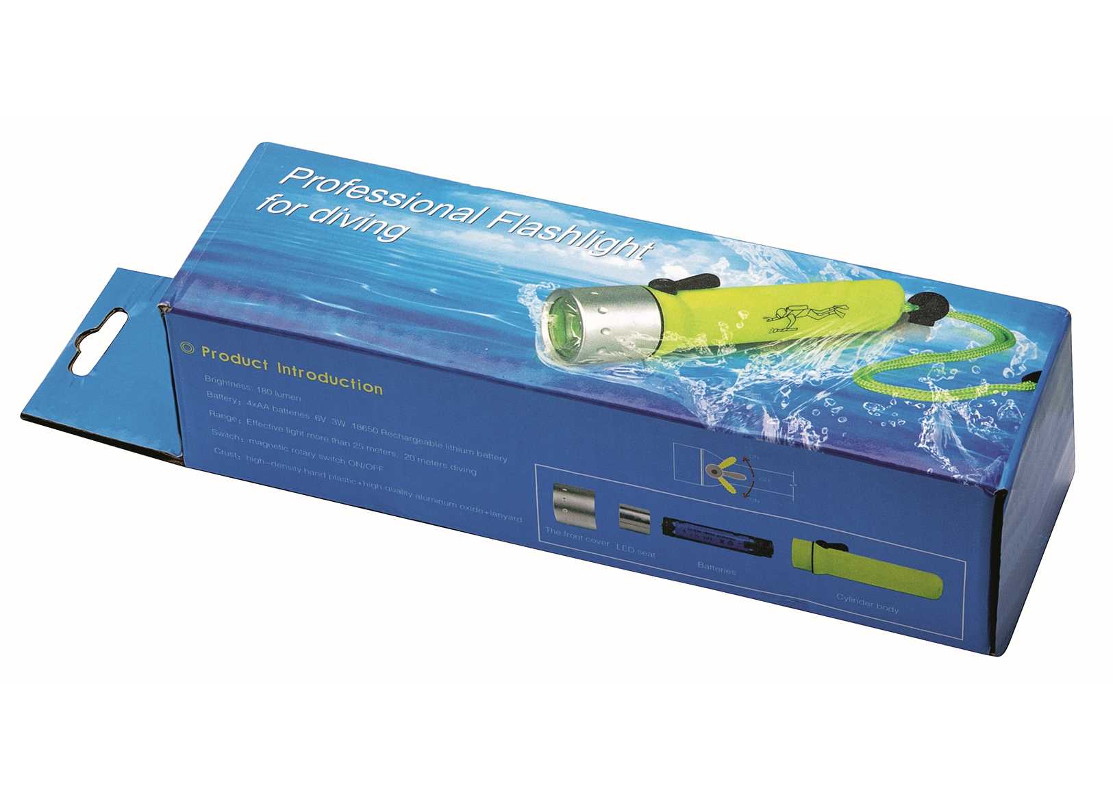 Torcia Led Impermeabile per Sub Gialla l16cm-img2114801_2.jpg