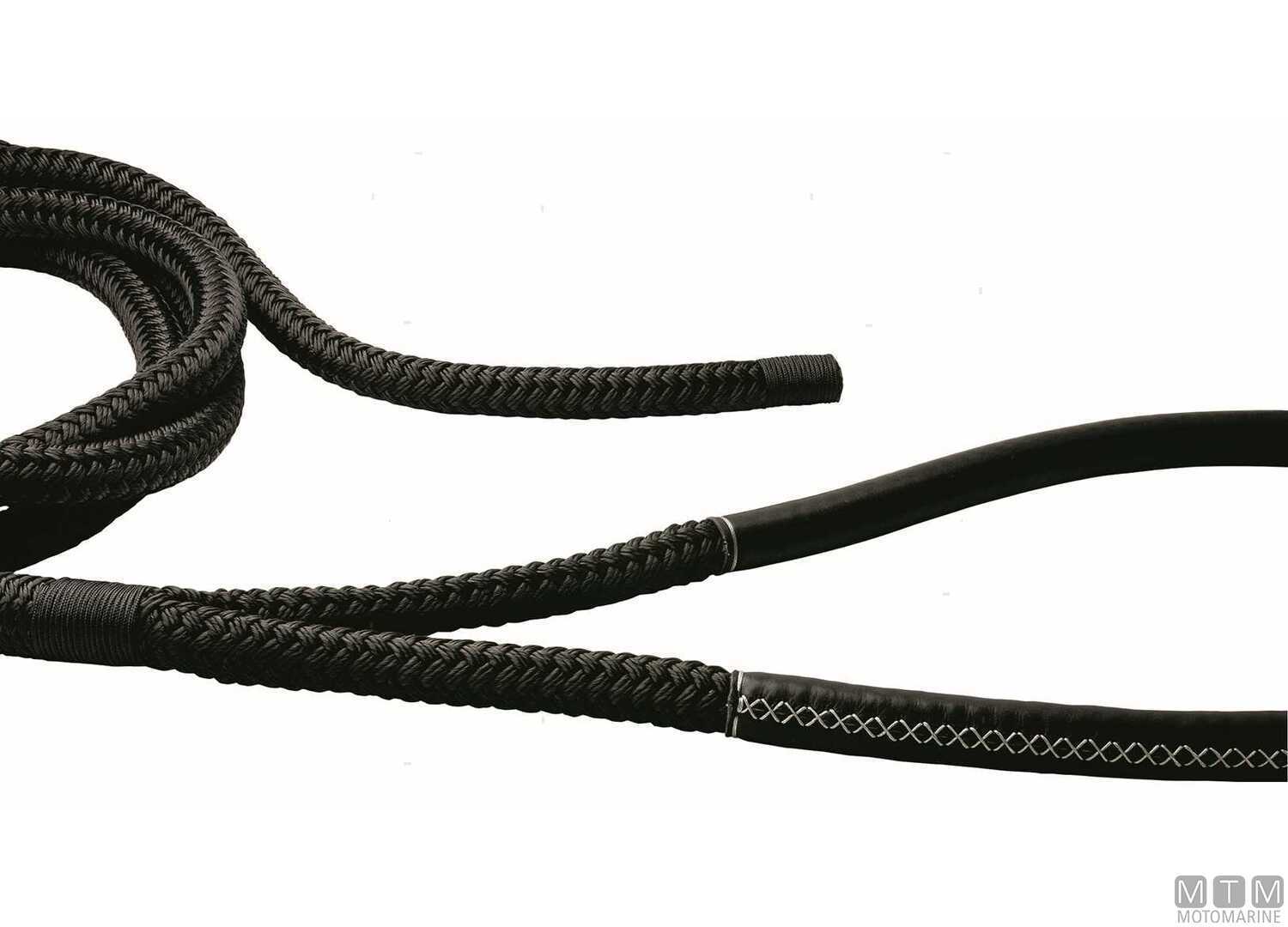 Treccia Ormeggio Nera con Gassa Cuoio Nero 100cm Ø32mm 20m-img3101956_3.jpg