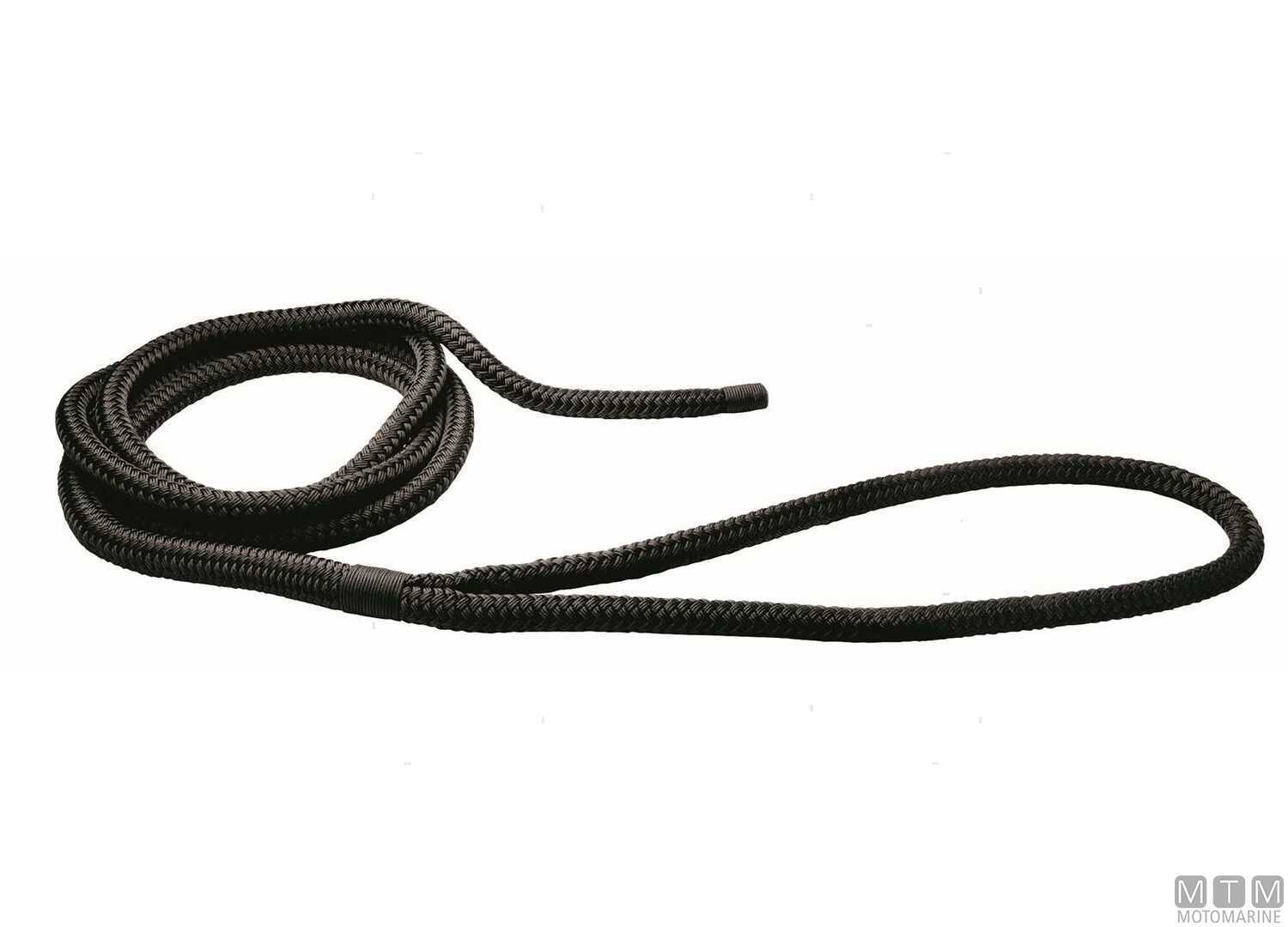 Image Treccia Ormeggio Nera con Gassa 100cm &Oslash;36mm 20m