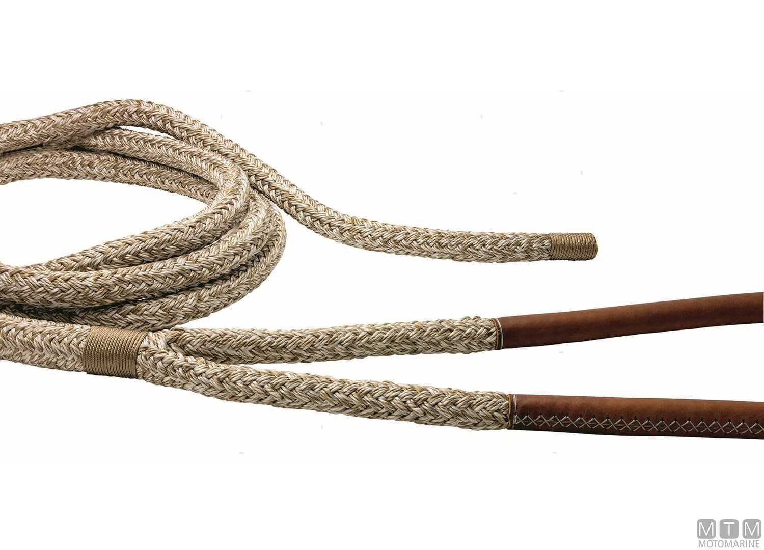 Treccia Ormeggio Beige con Gassa Cuoio Marrone 75cm Ø24mm 20m-img3101658_1.jpg