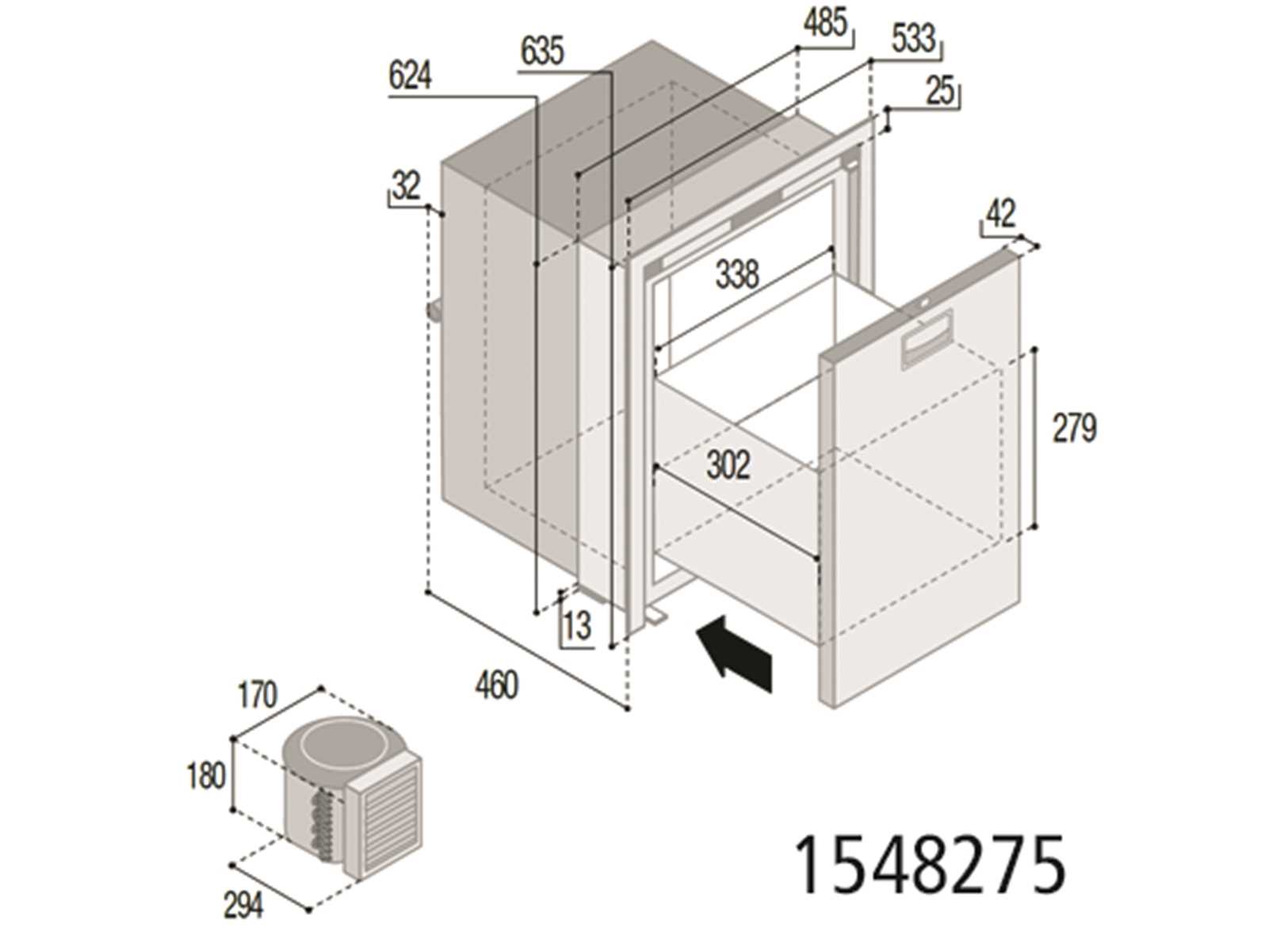 Drawer Refrigerator Stainless Steel 75L Vf DW75L-img1548275.jpg