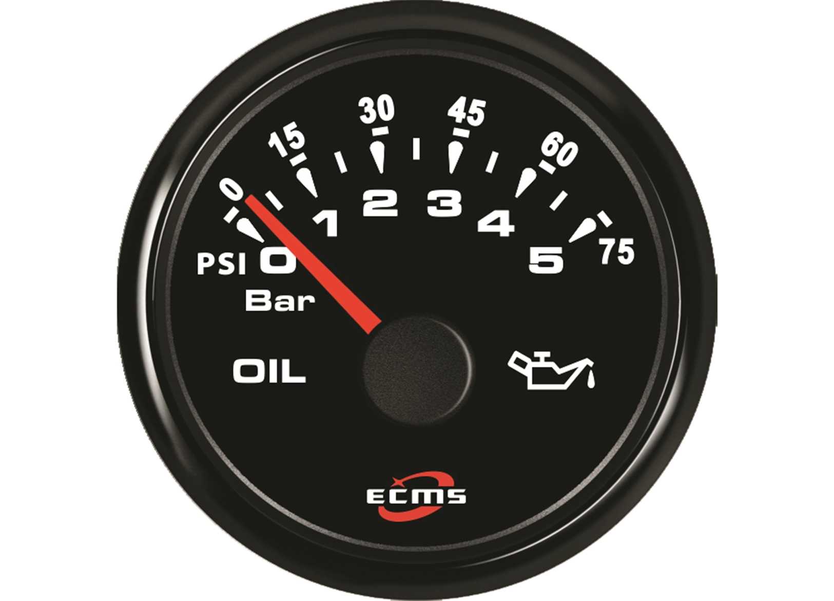 Image Oil Press Gauge 5B All Black