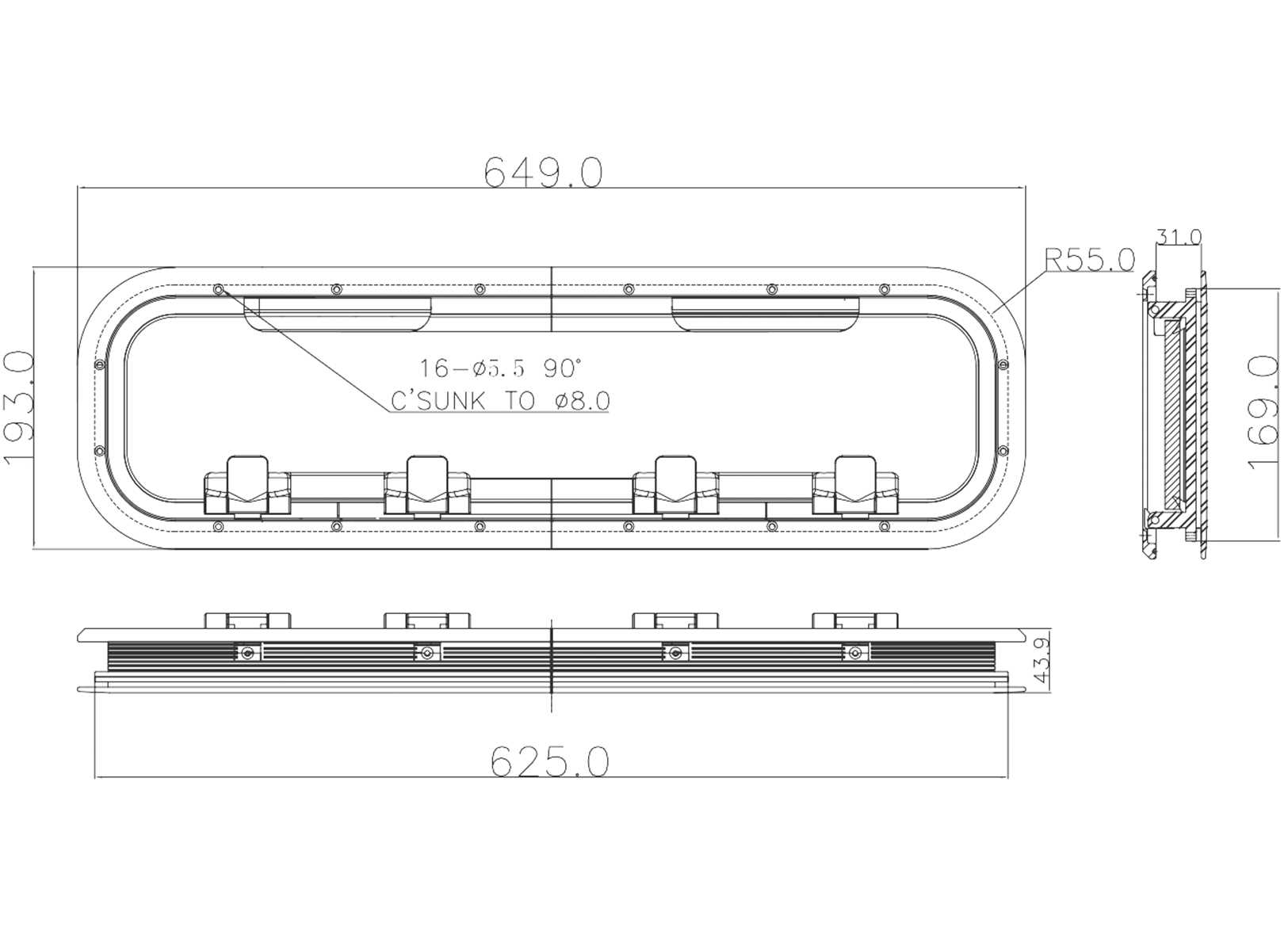 Oblo' Quadro MTM G-type 649x193mm in Alluminio-img1620005_.jpg