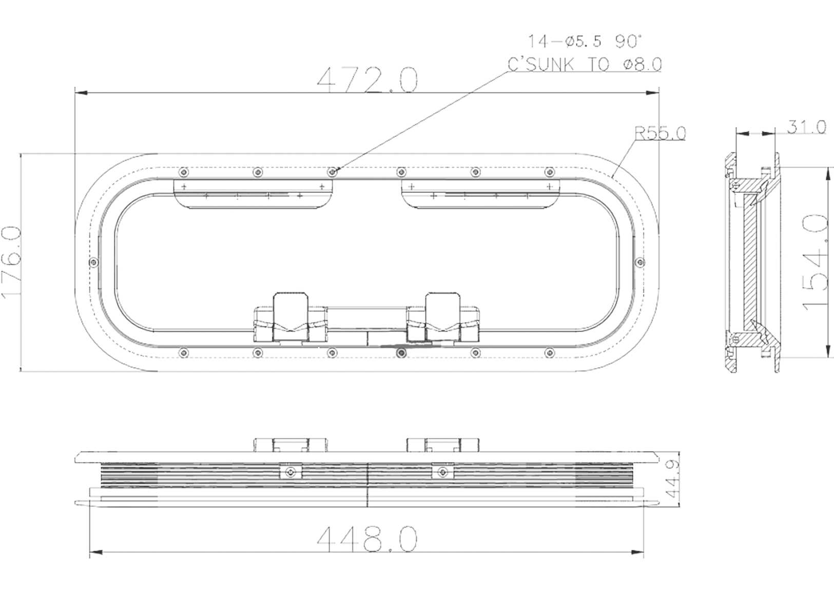 Oblo' Quadro MTM G-type 427x178mm in Alluminio-img1620004_.jpg