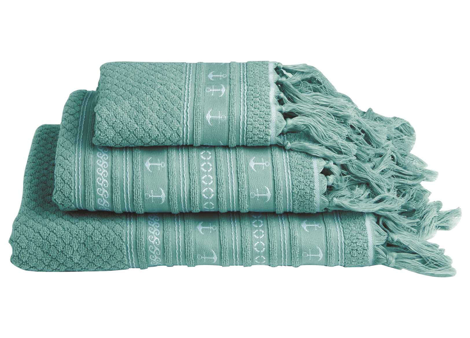 Image Towel Set 3 Pcs MB Anchors Santorini Aqua