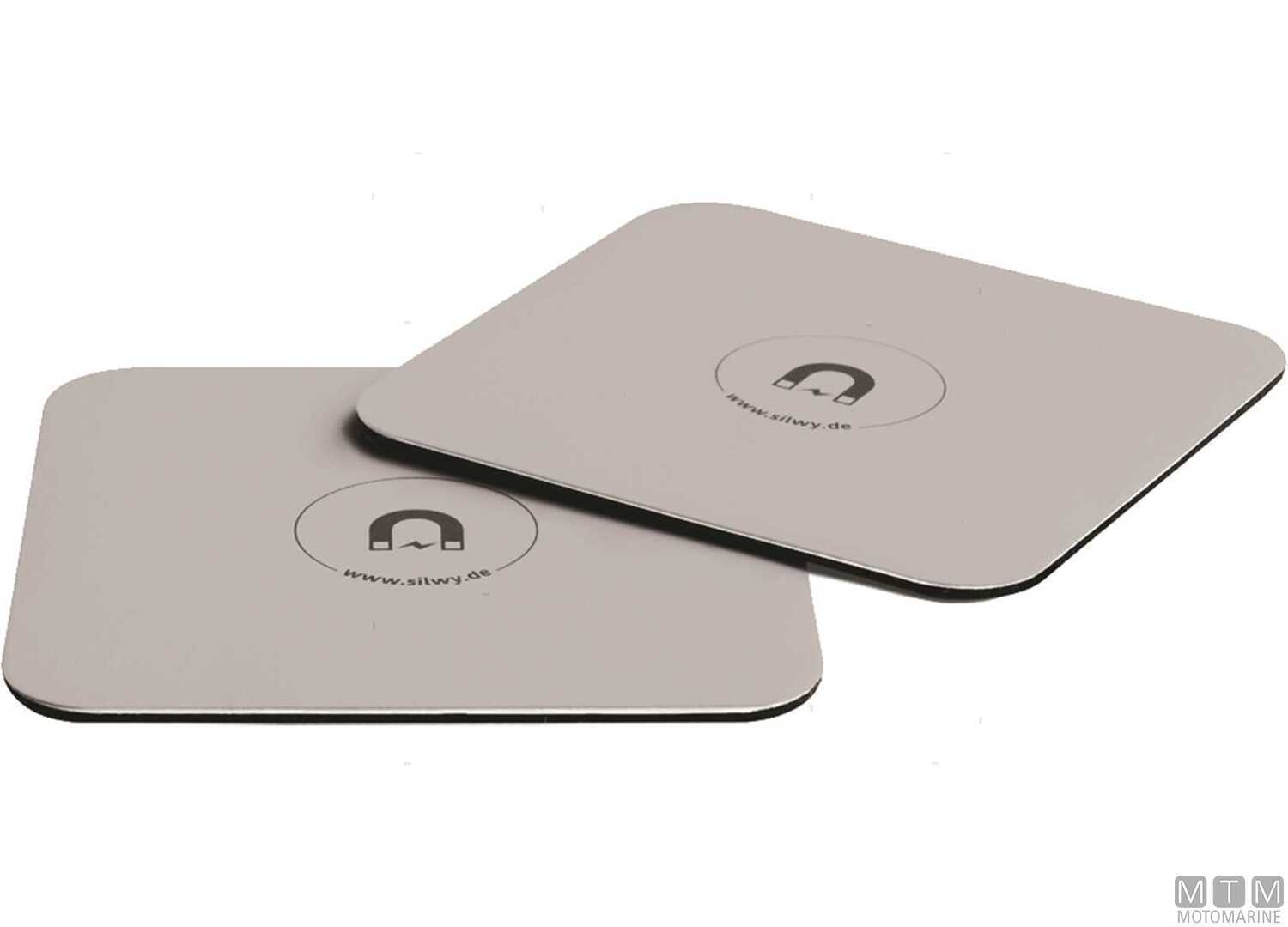 Image Set 2 Metal Pads Silwy Silver