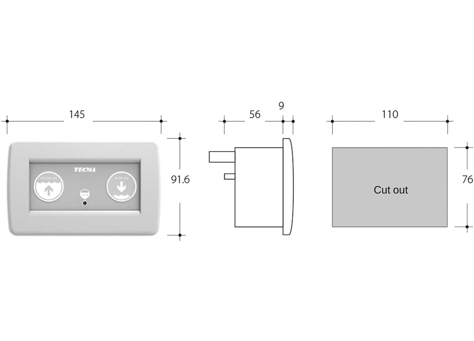 Tecma All-in-one Sft Toilet Control Panel 2 Buttons T-PF.P11-img1326220_2.jpg