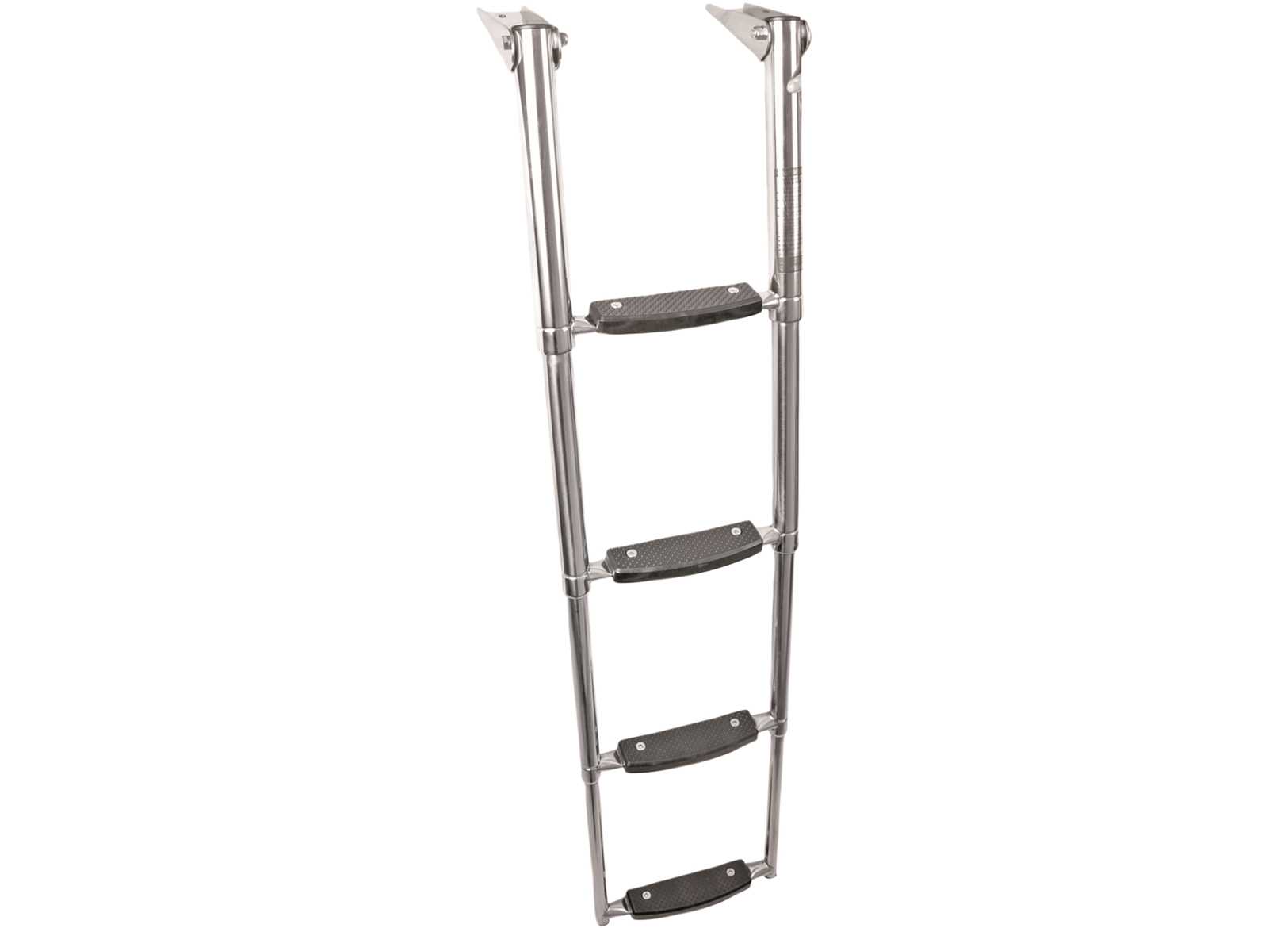 Image Comfort over Platform Telescoping Ladder 4 Steps Stainless Steel 316