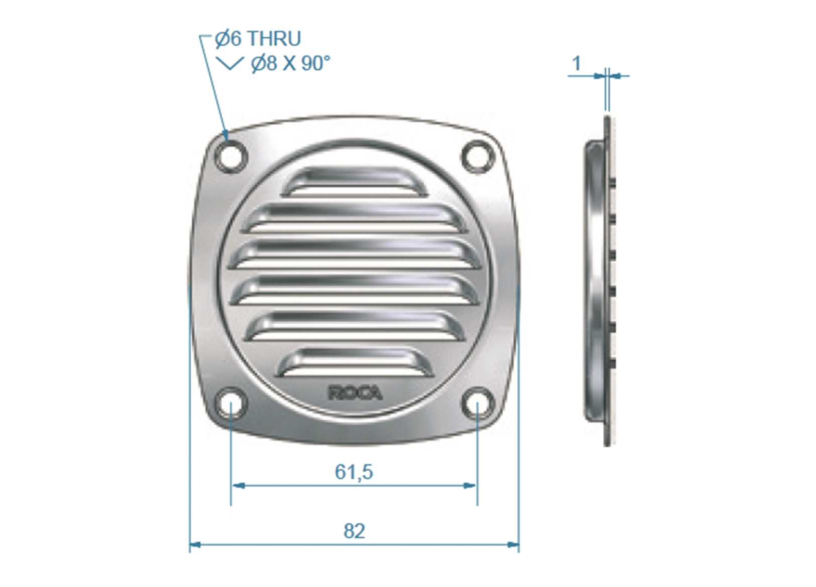 Presa D'aria Griglia Roca 82x82mm in Acciaio Inox-img1702060_.jpg